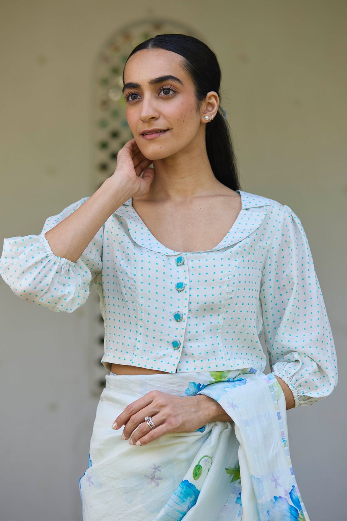 Dew Drops Ivory Blouse