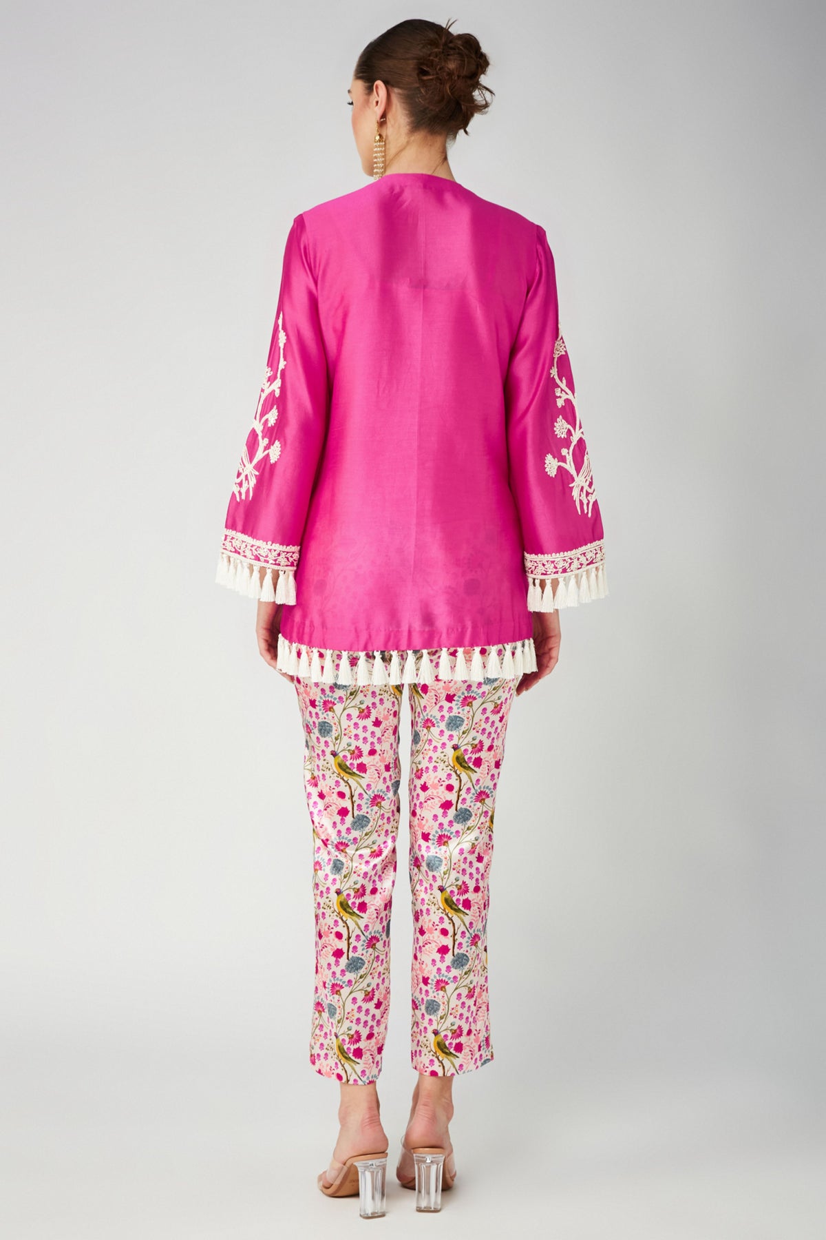 Rani Pink Embroidered Kurta