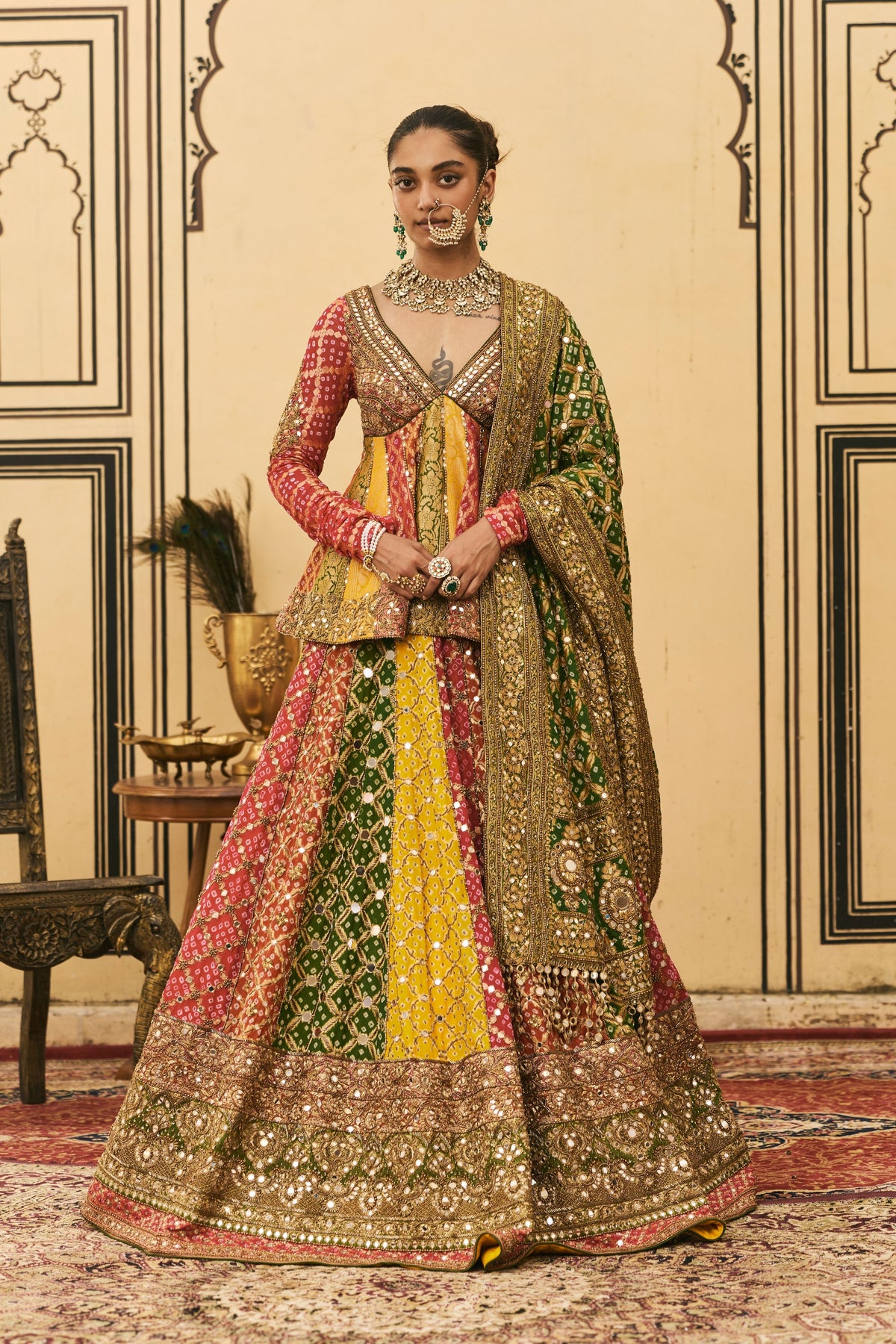 Rangeen Bandhani Lehenga Set