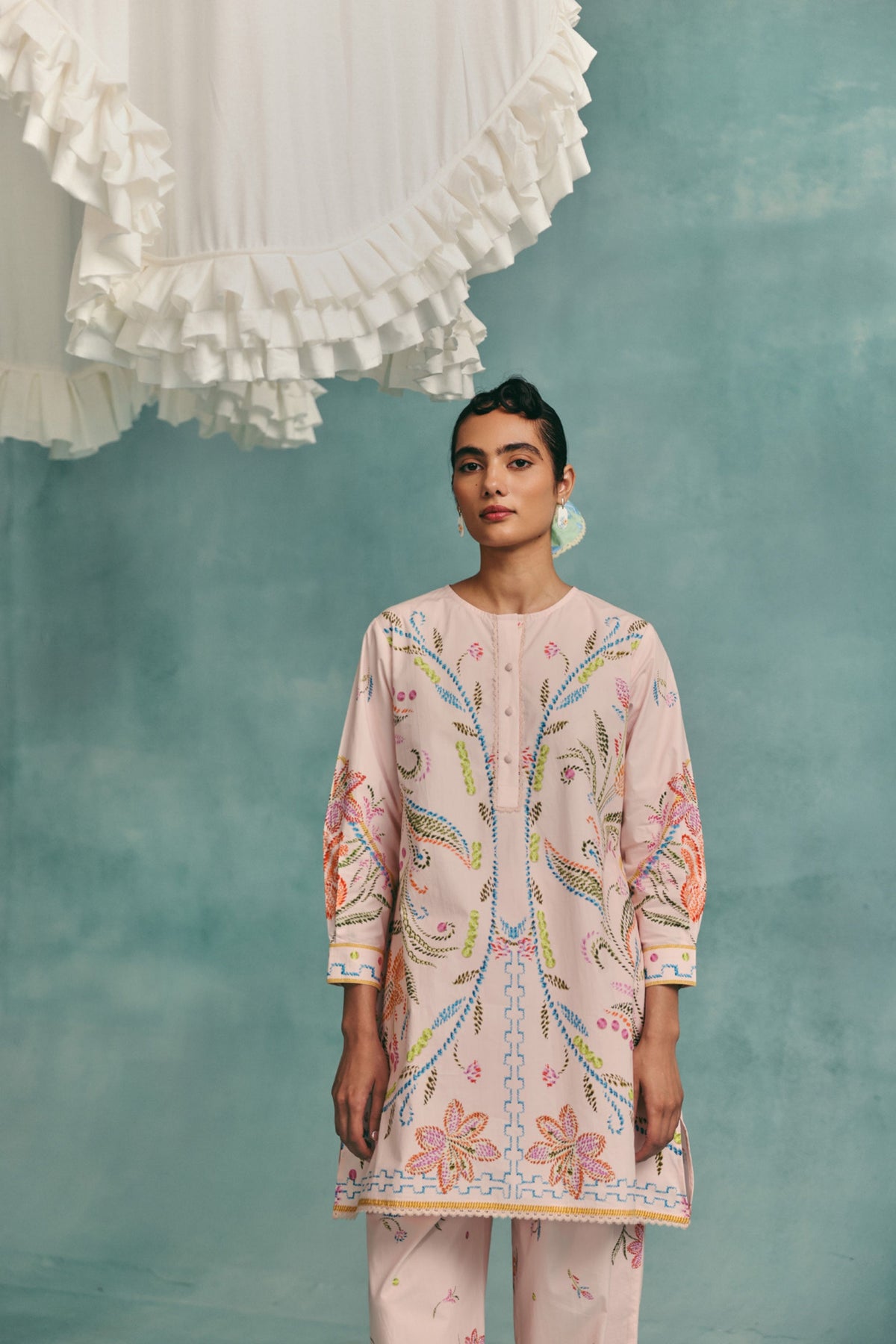 Hibiscus Pink Tunic Set