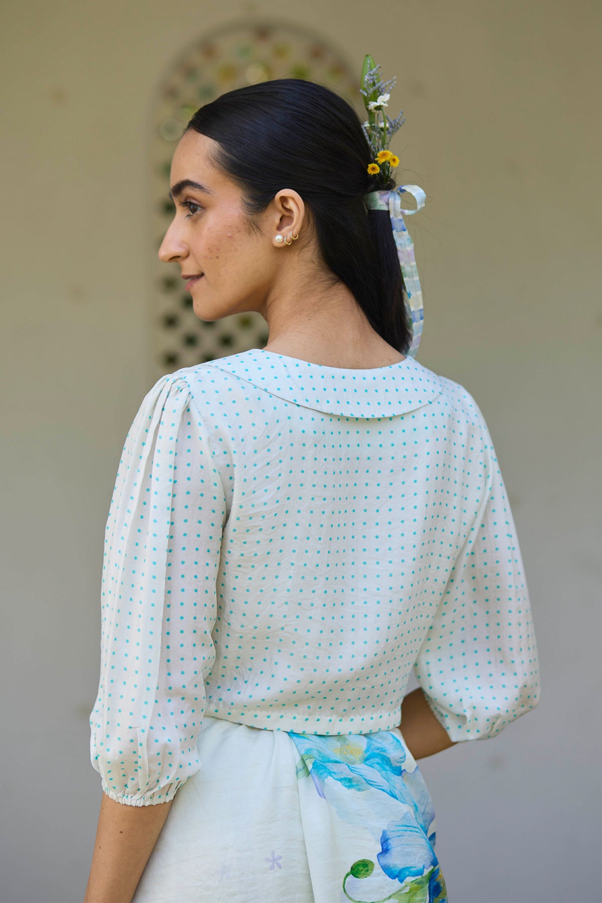 Dew Drops Ivory Blouse