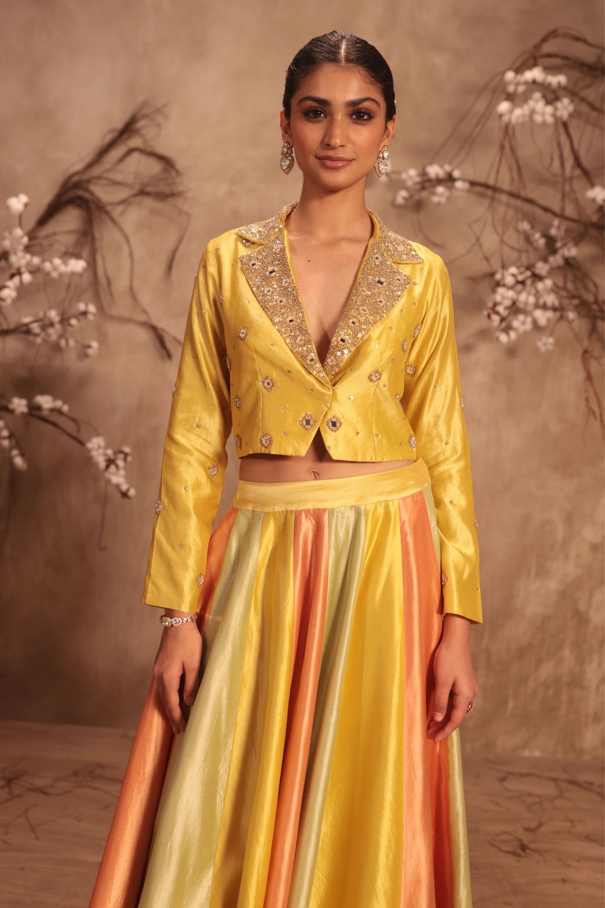 Jacket With Multicolor Lehenga
