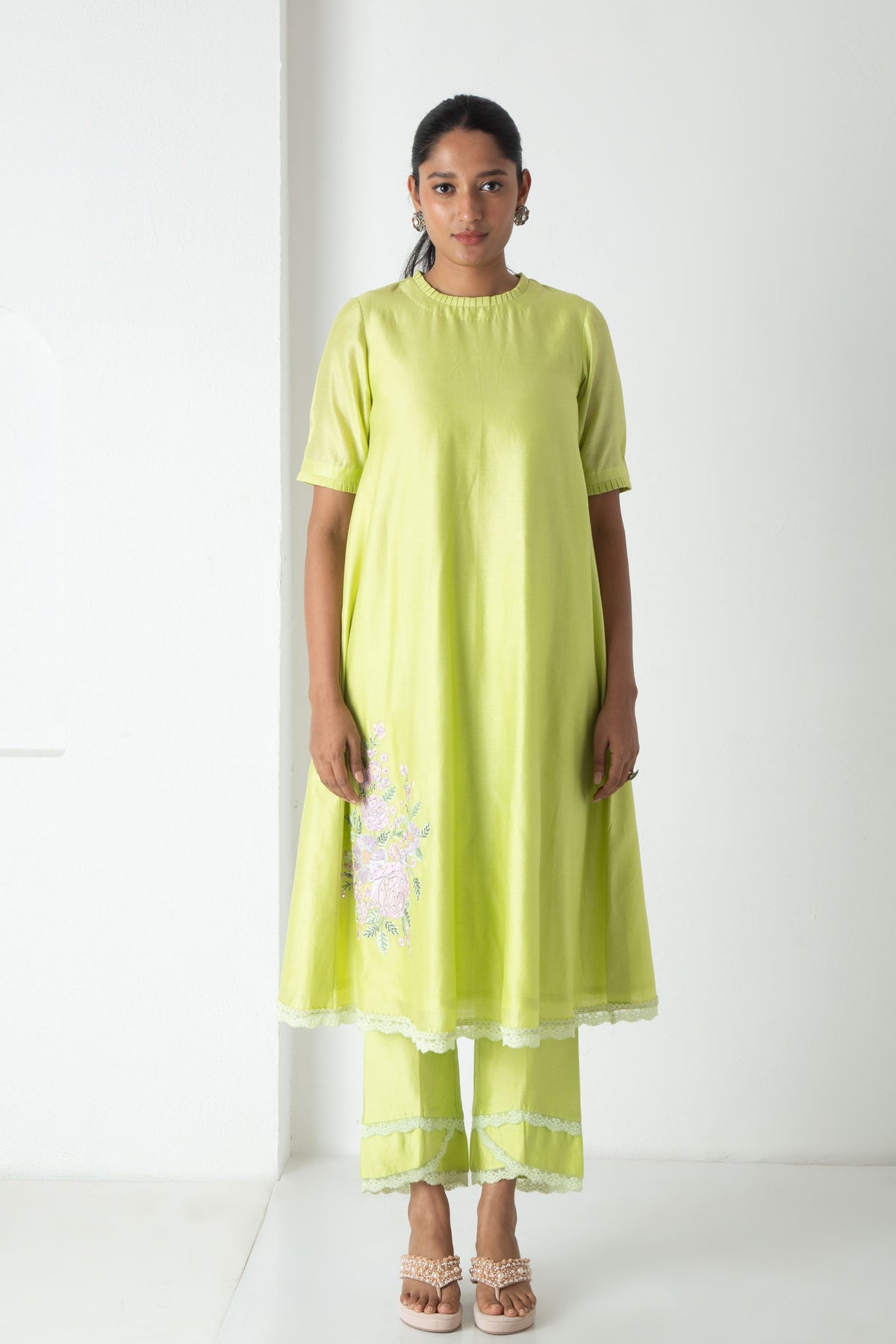 Green Orya Kurta Set