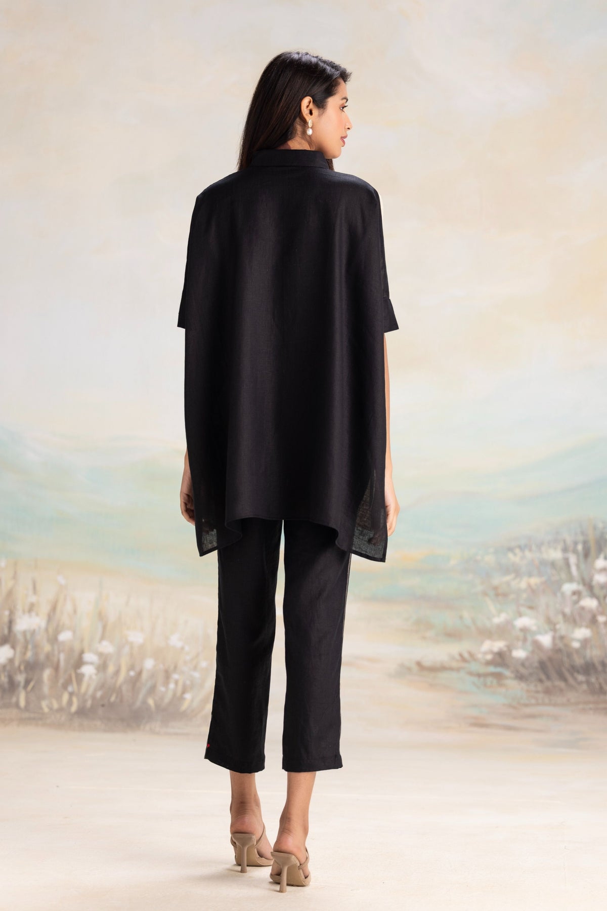 Sound Wave Square Black Co-ord Set