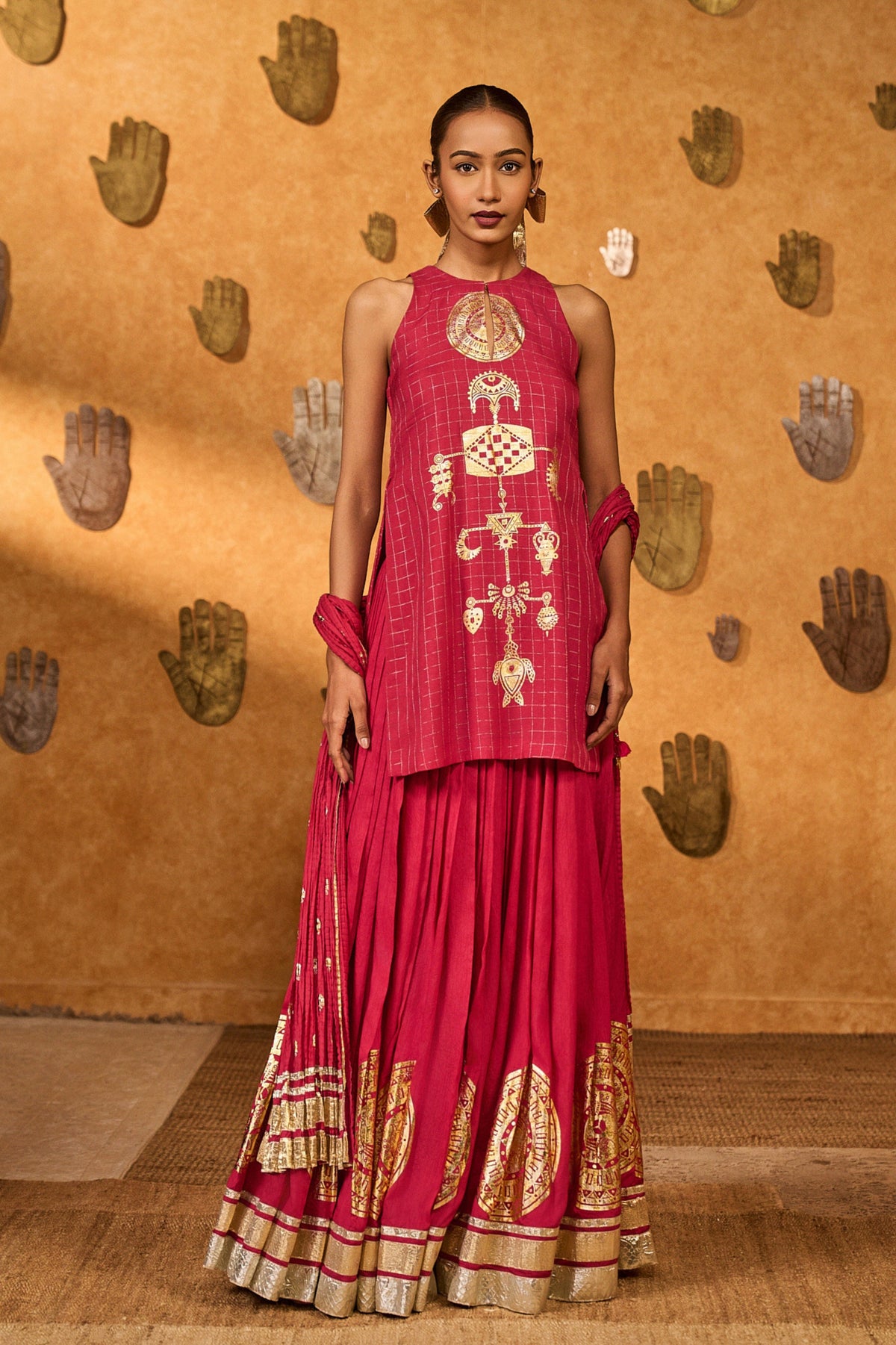 Raspberry Moonfish Lehenga Set