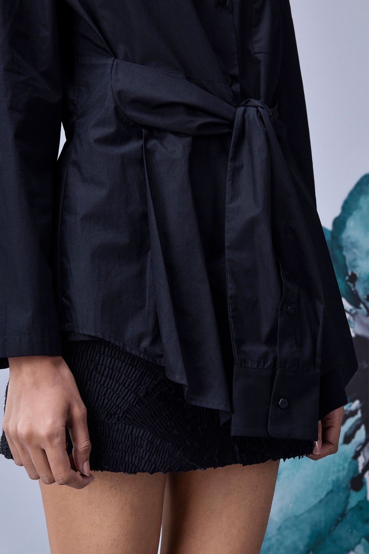 Deconstructed Shirt  Black
