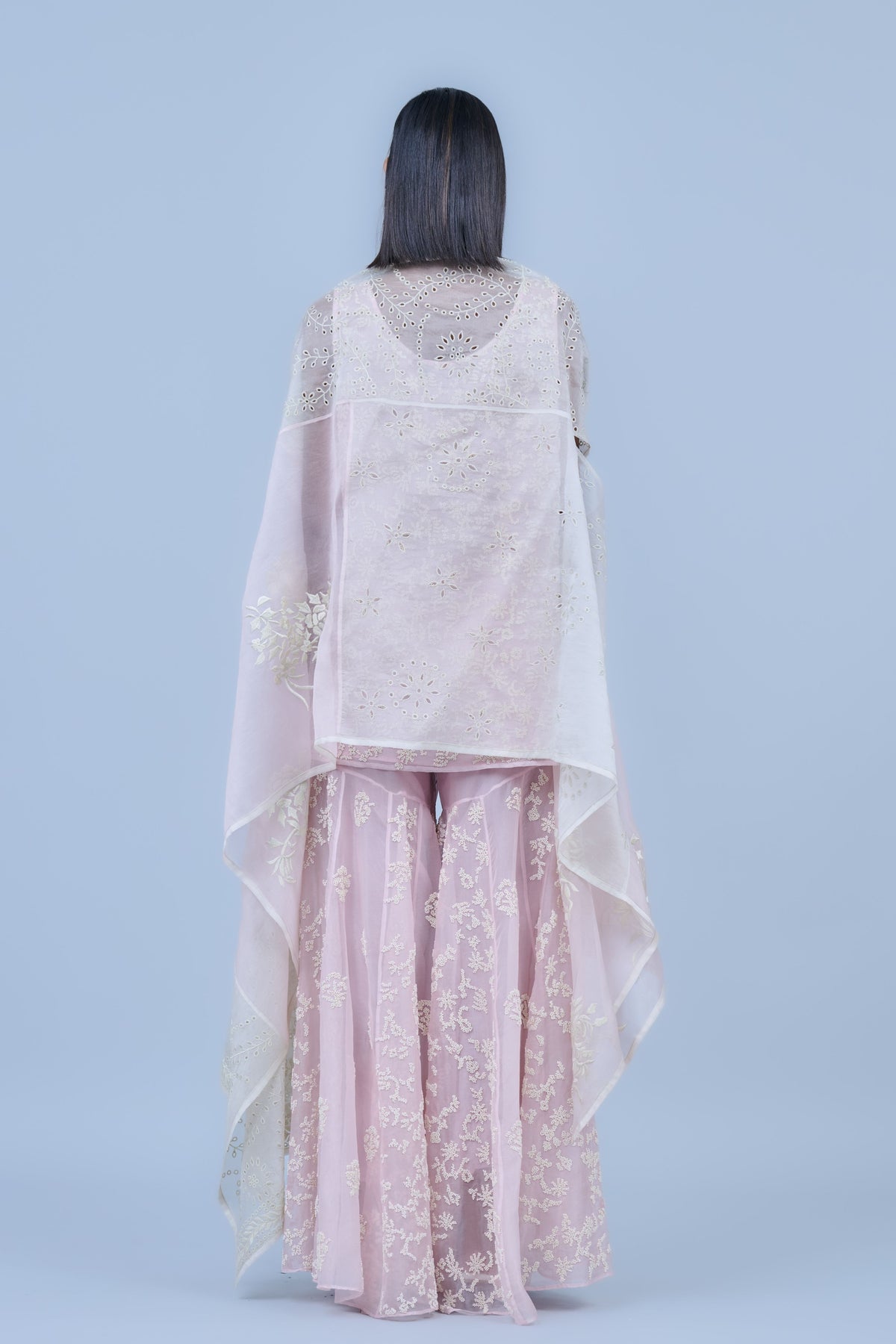 Pink Silk Organza Tank Top