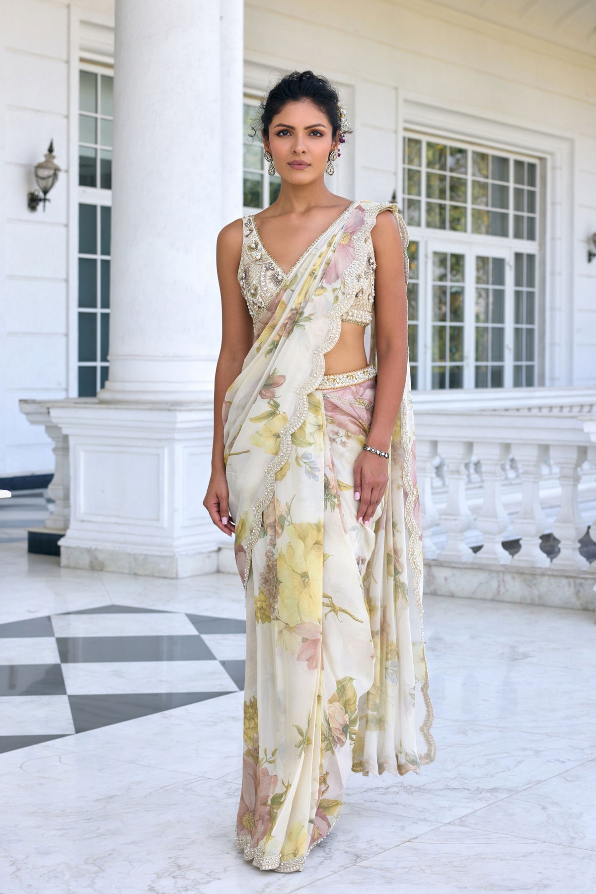 Lisa Draped Saree Set