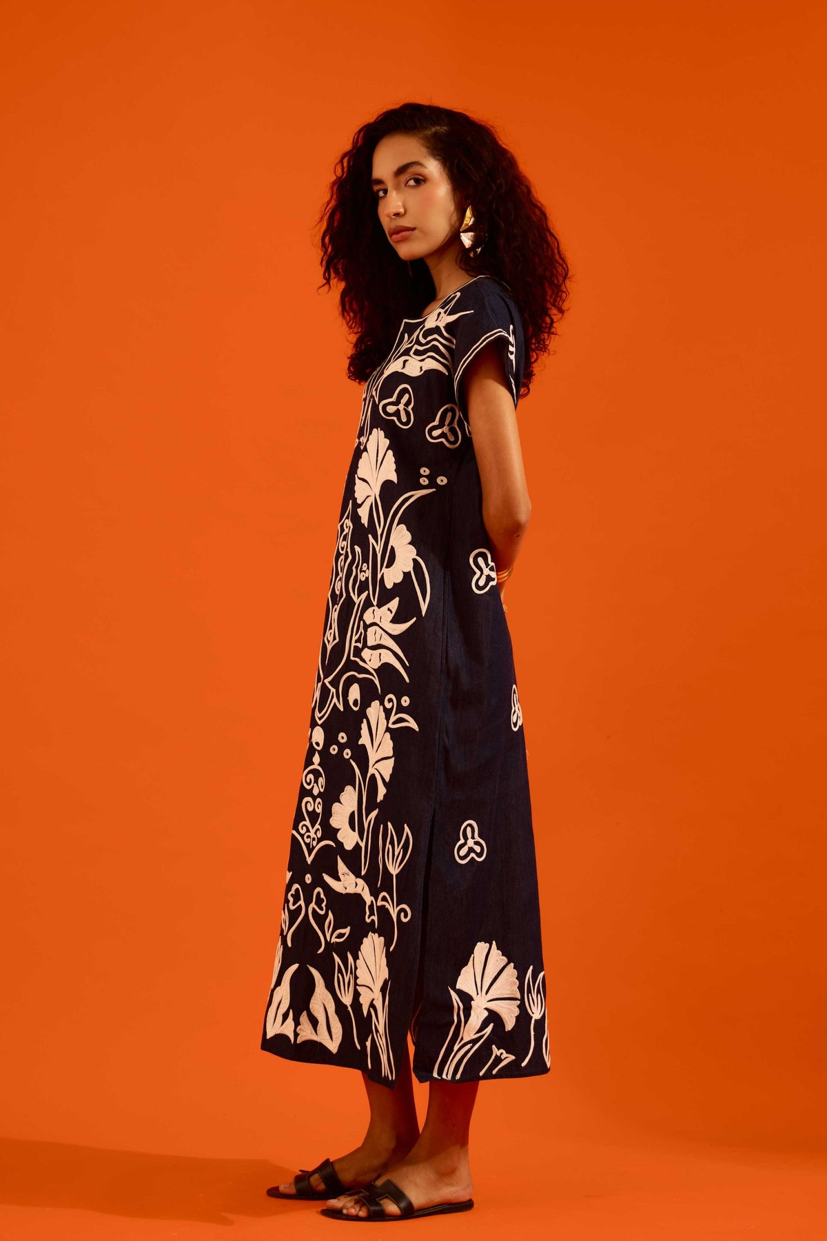 Blue Denim Maxi Dress