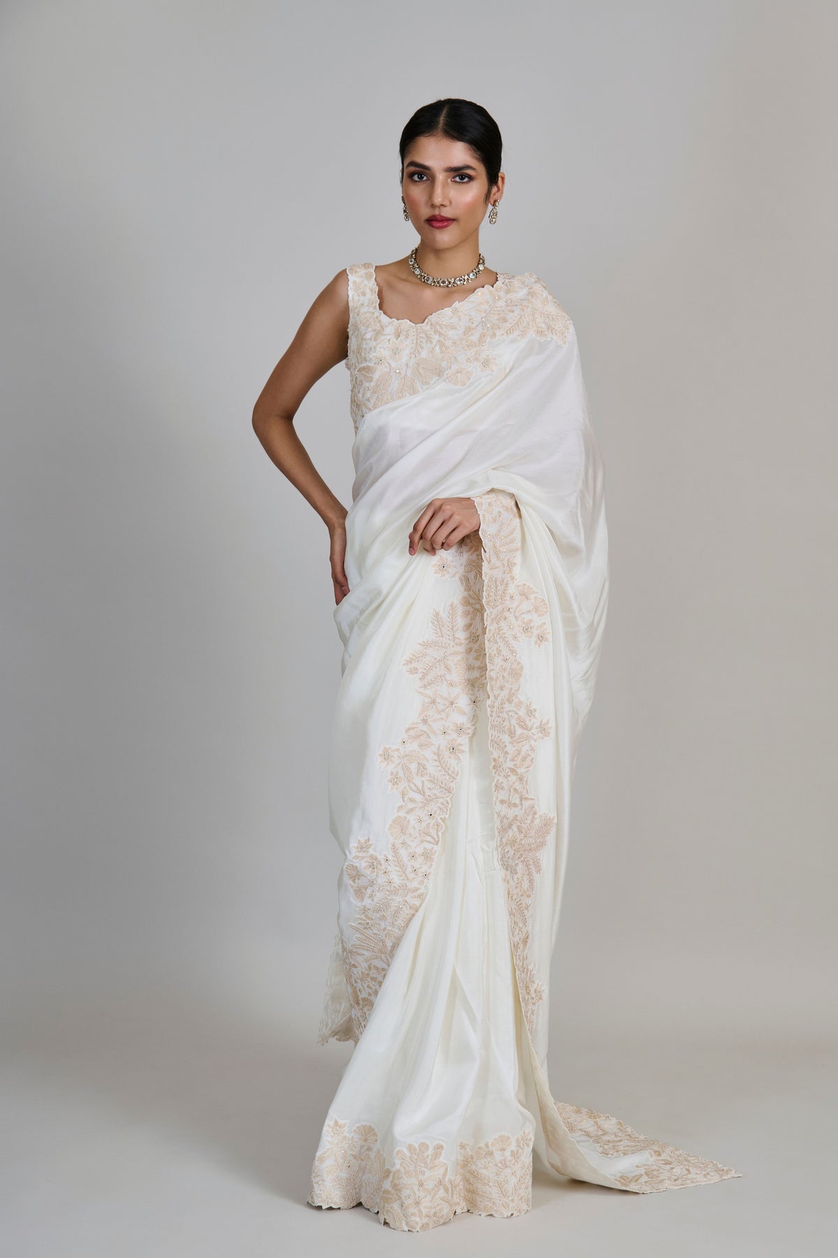Nysa Ivory Saree Set