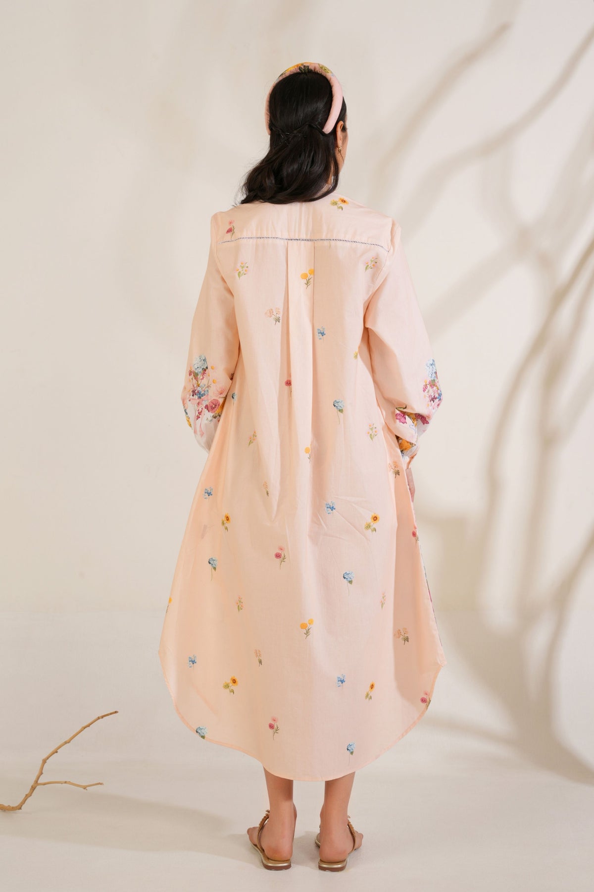 Peach Shirt Dress