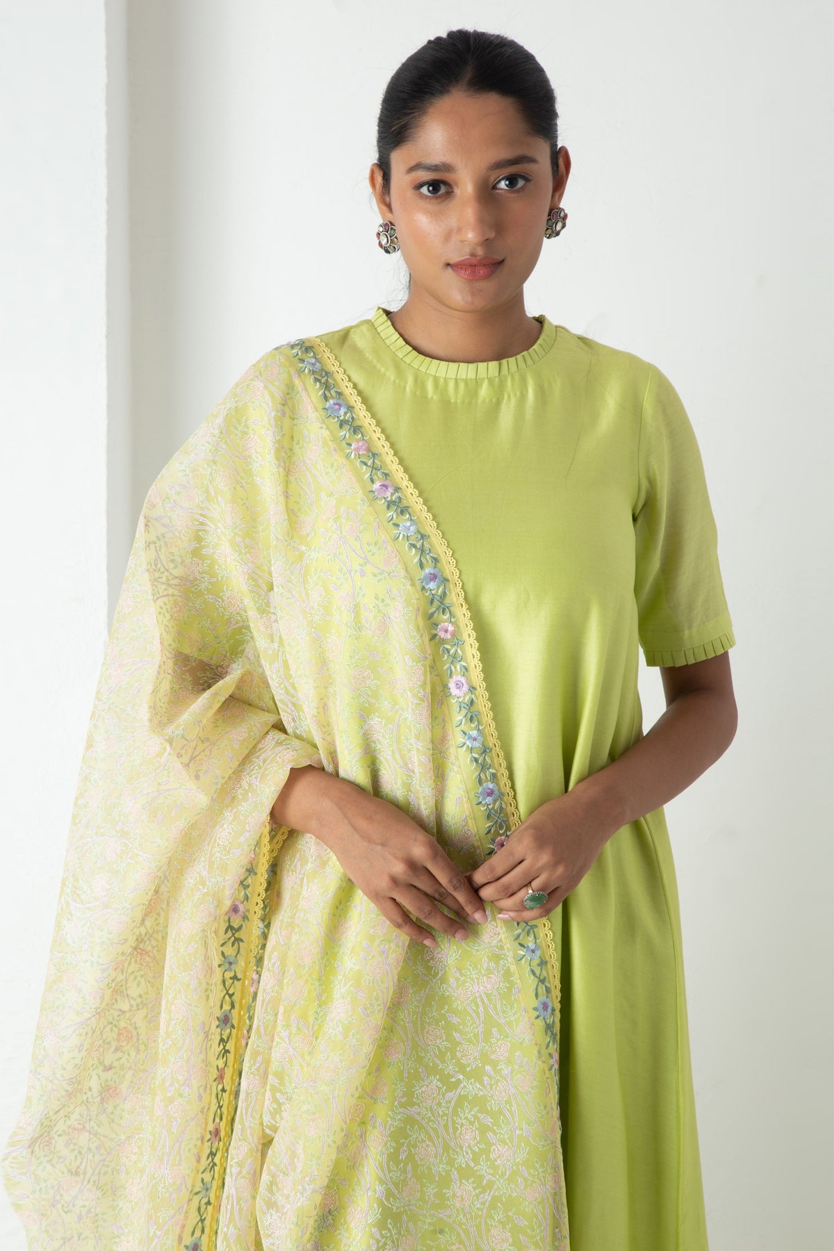 Green Orya Kurta Set