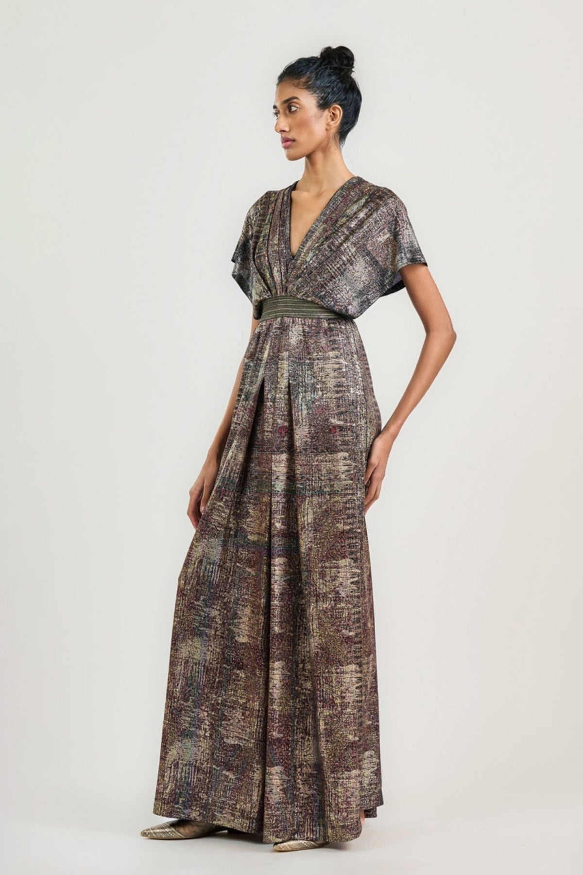 The Metallic Jamawar Jumpsuit
