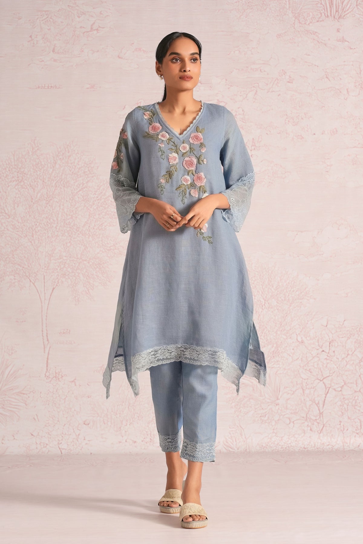 Whimsical Inkblot Tunic Set