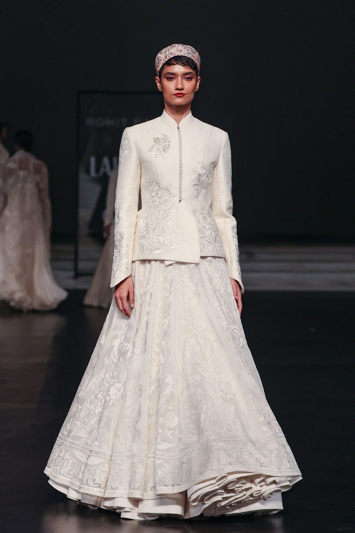 Ivory Chanderi Embroidered Jacket