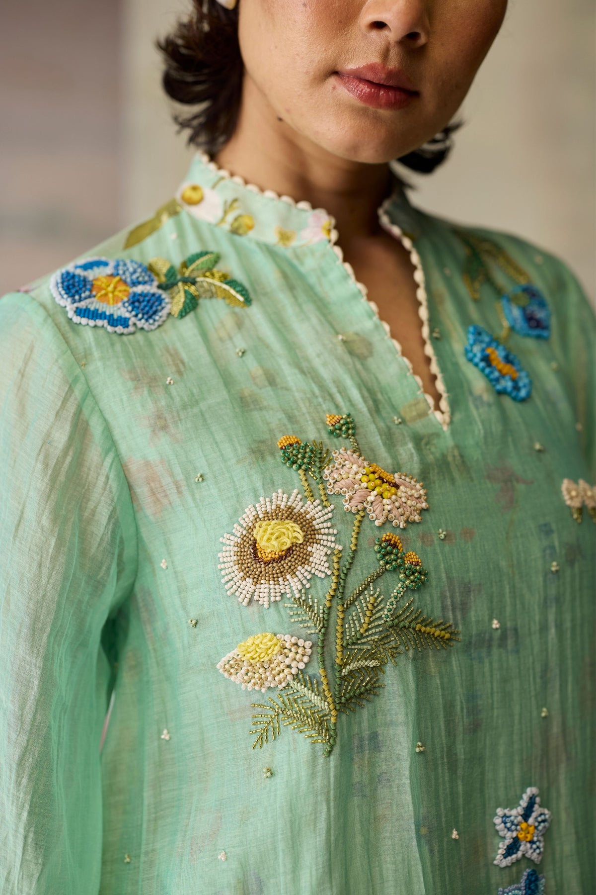 Seaglass Floral Top