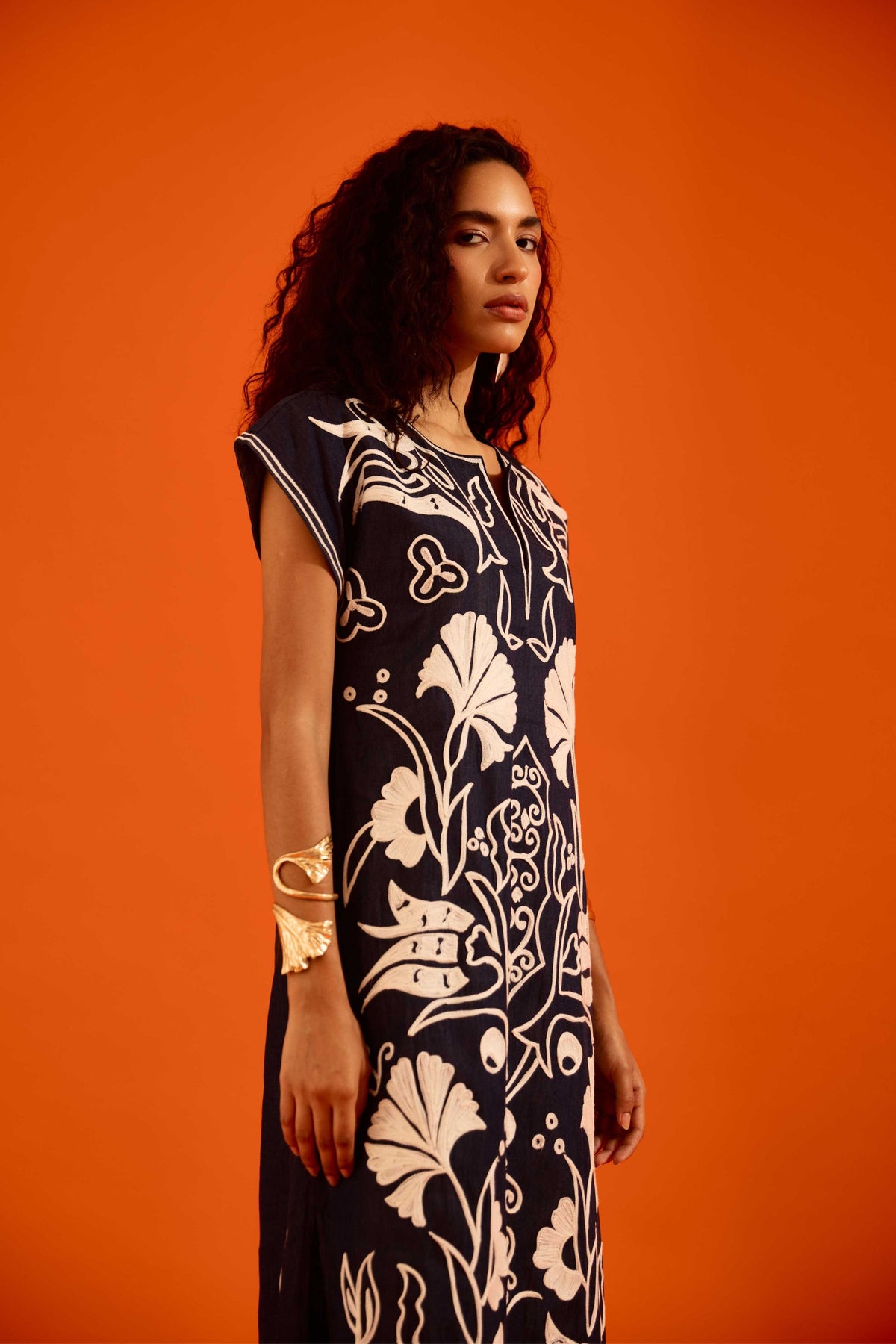 Blue Denim Maxi Dress