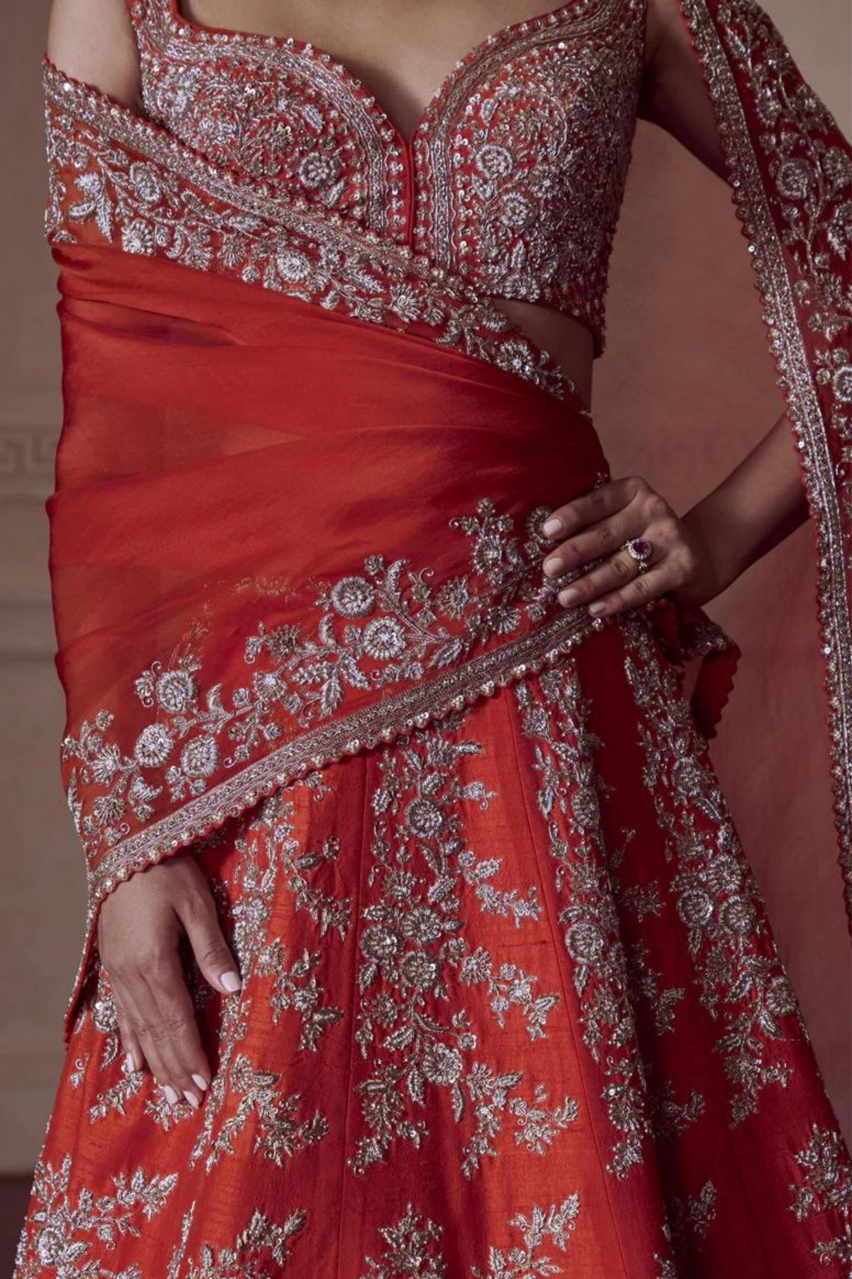 Pearl Flower Bunch Lehenga