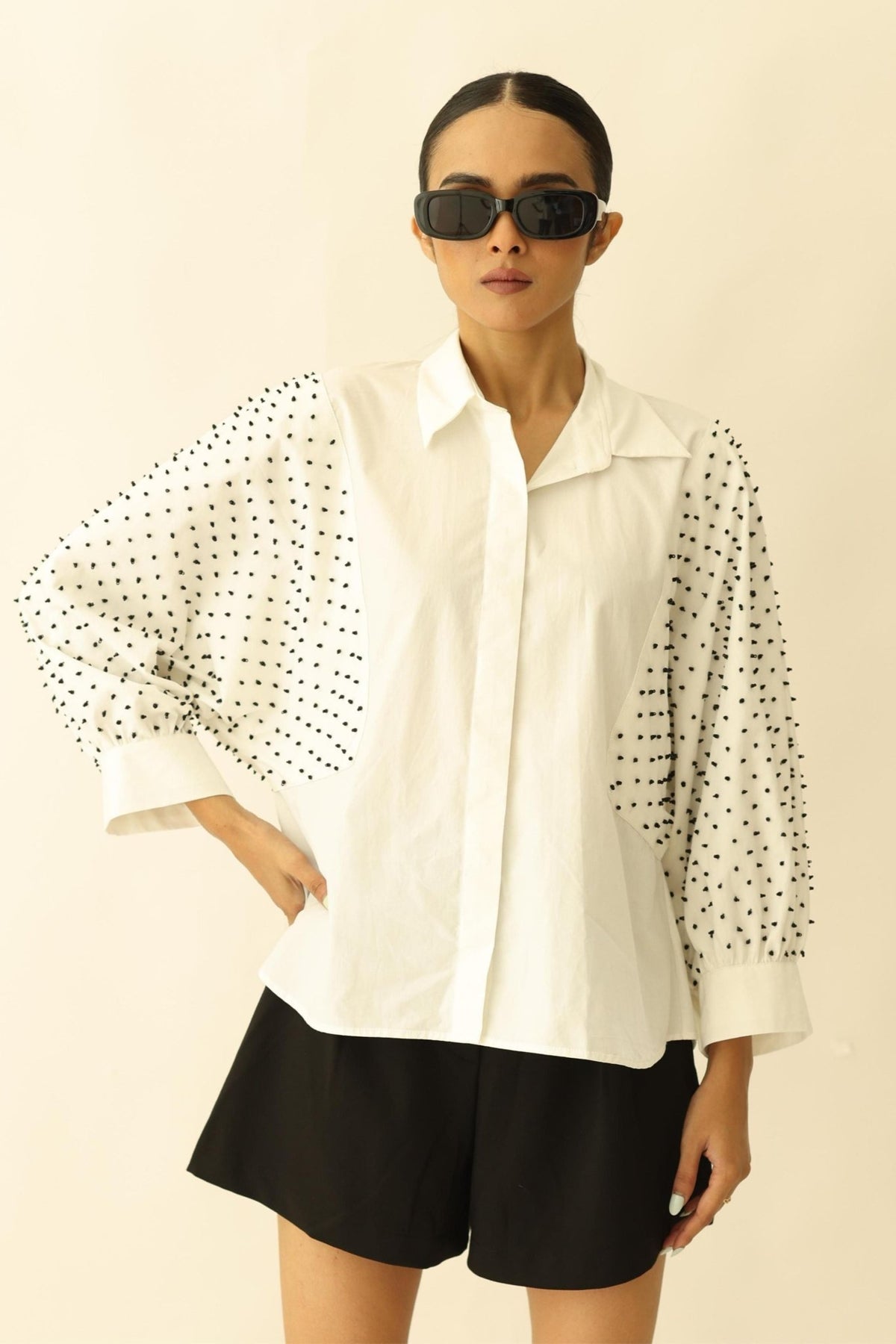 White Gilded Shirt - Studio Moda - Elahe