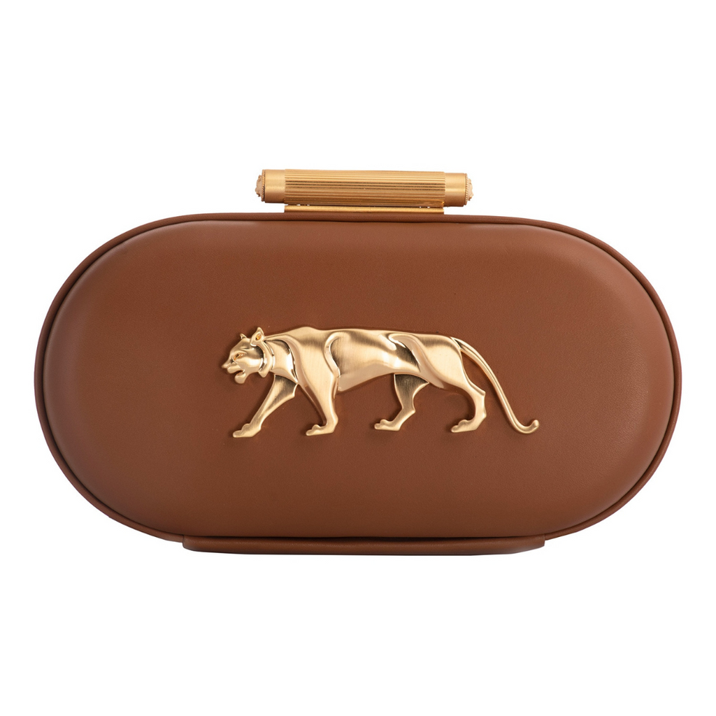 The Royal Bengal Minaudiere Edition In Mustard Tan Elahe