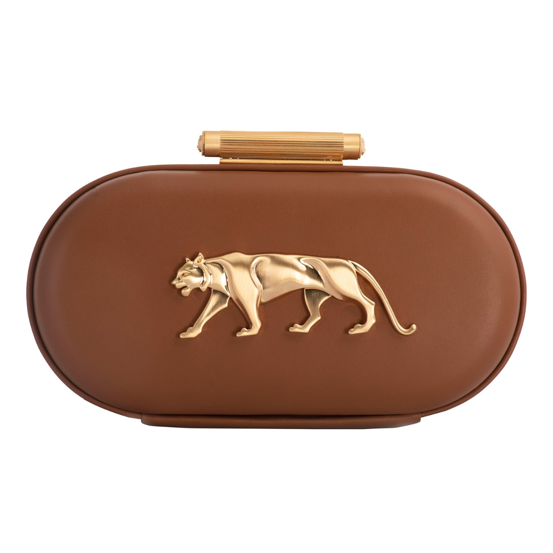 The Royal Bengal Minaudiere Edition 1.2 In Mustard Tan