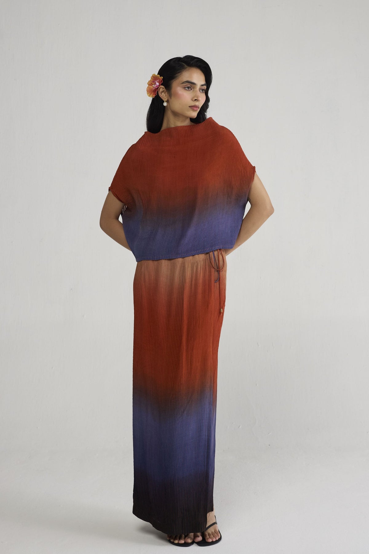 Ume Pintucks Wrap Skirt