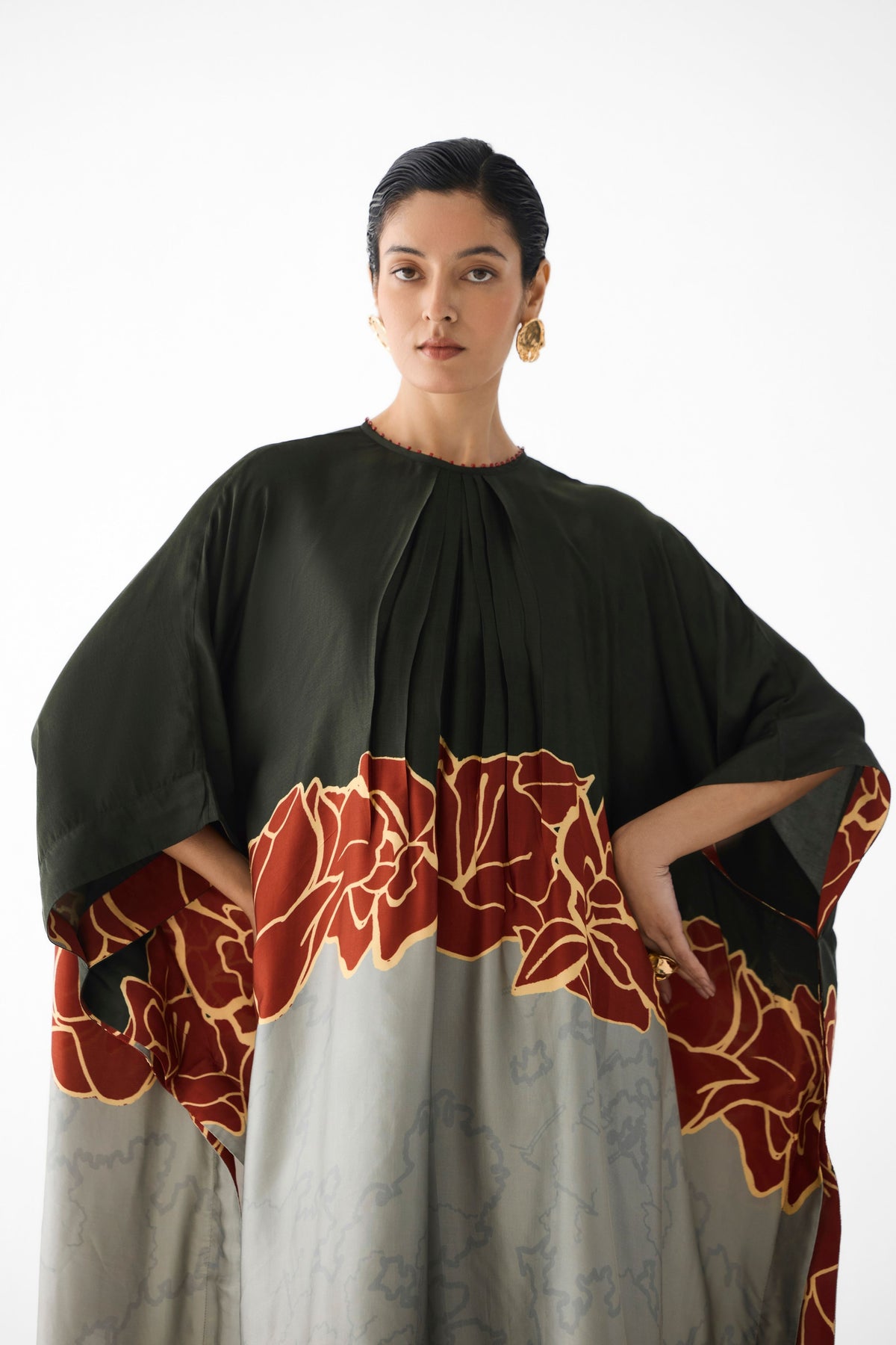Red Alba Kimono Kurta and Pants