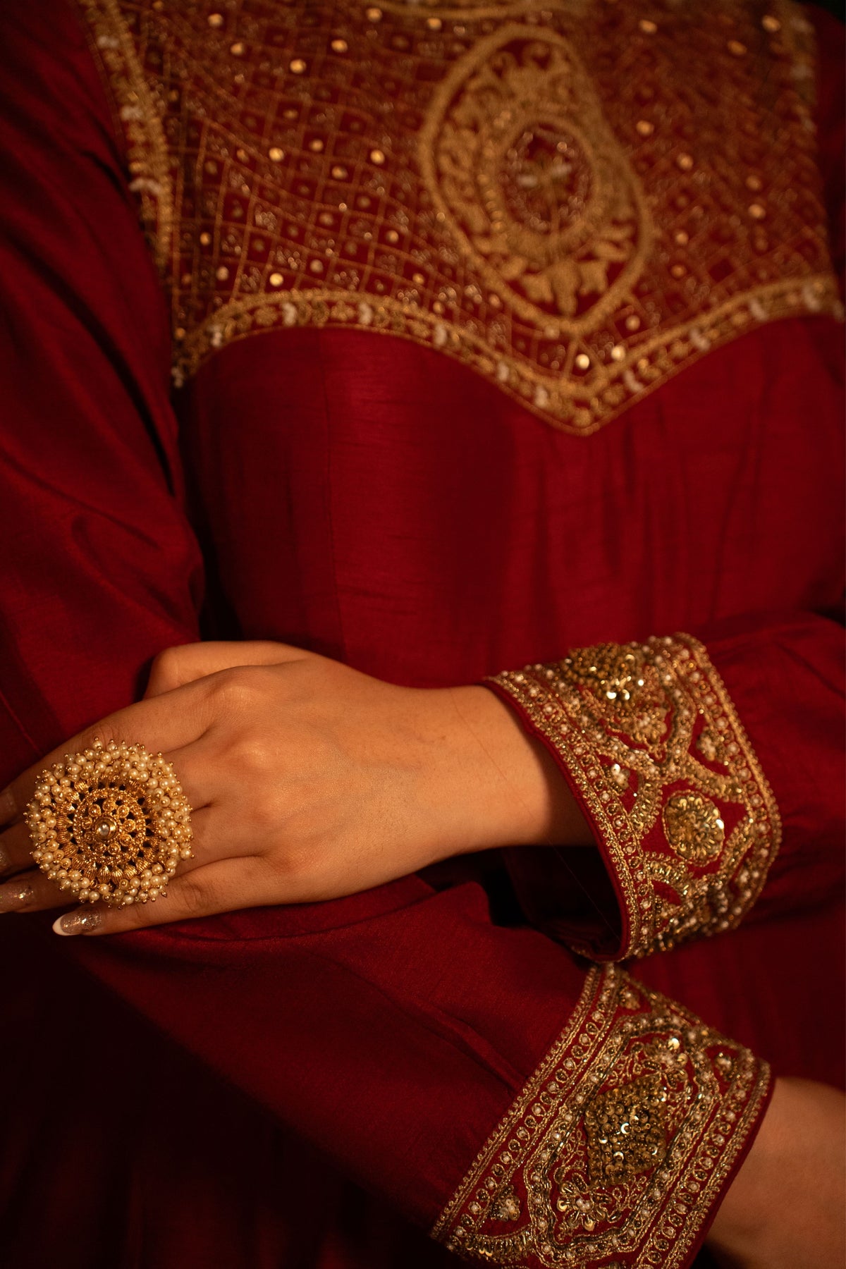 Surkhi Anarkali Set