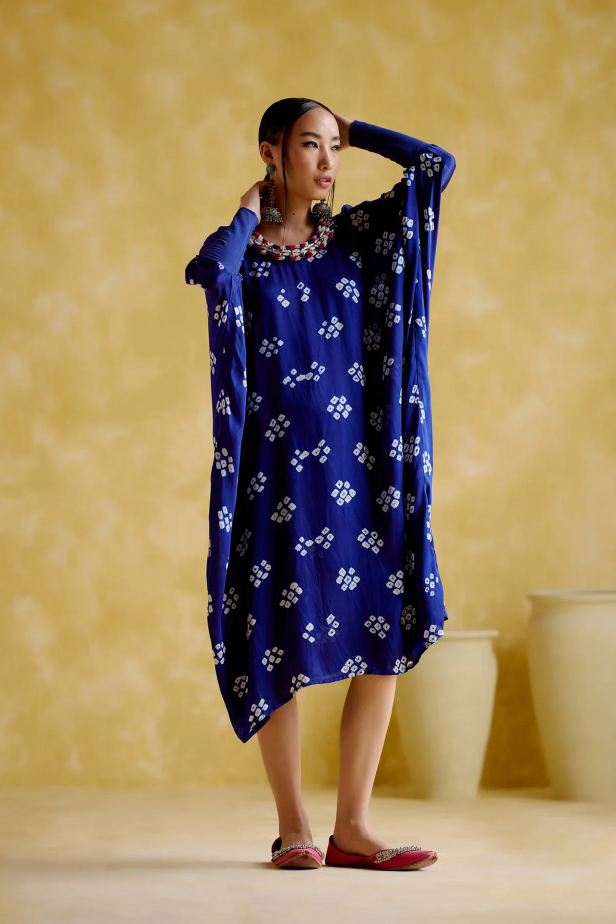 Annapoorna Blue Bandhini Kaftan