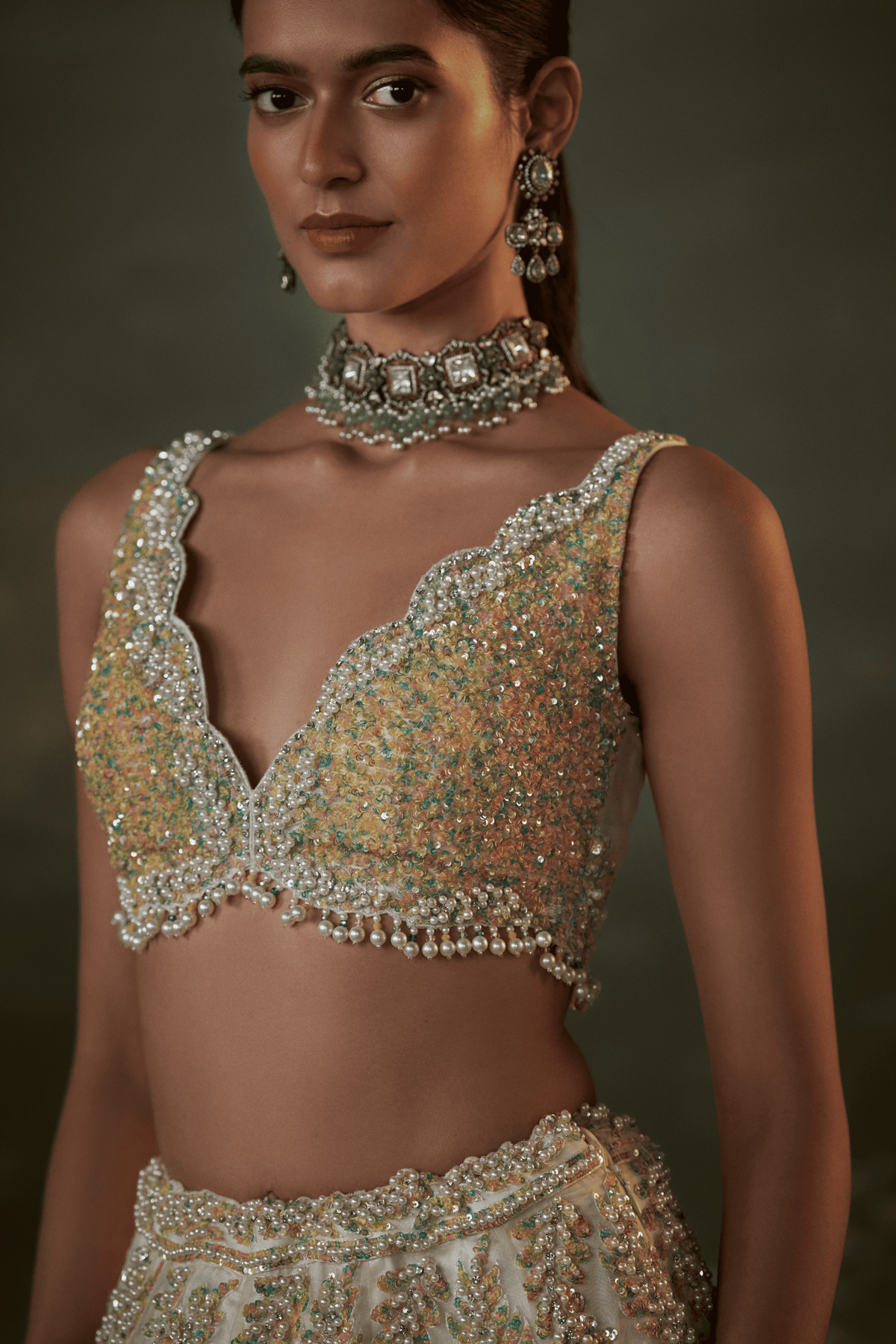 Gold Lehenga Set