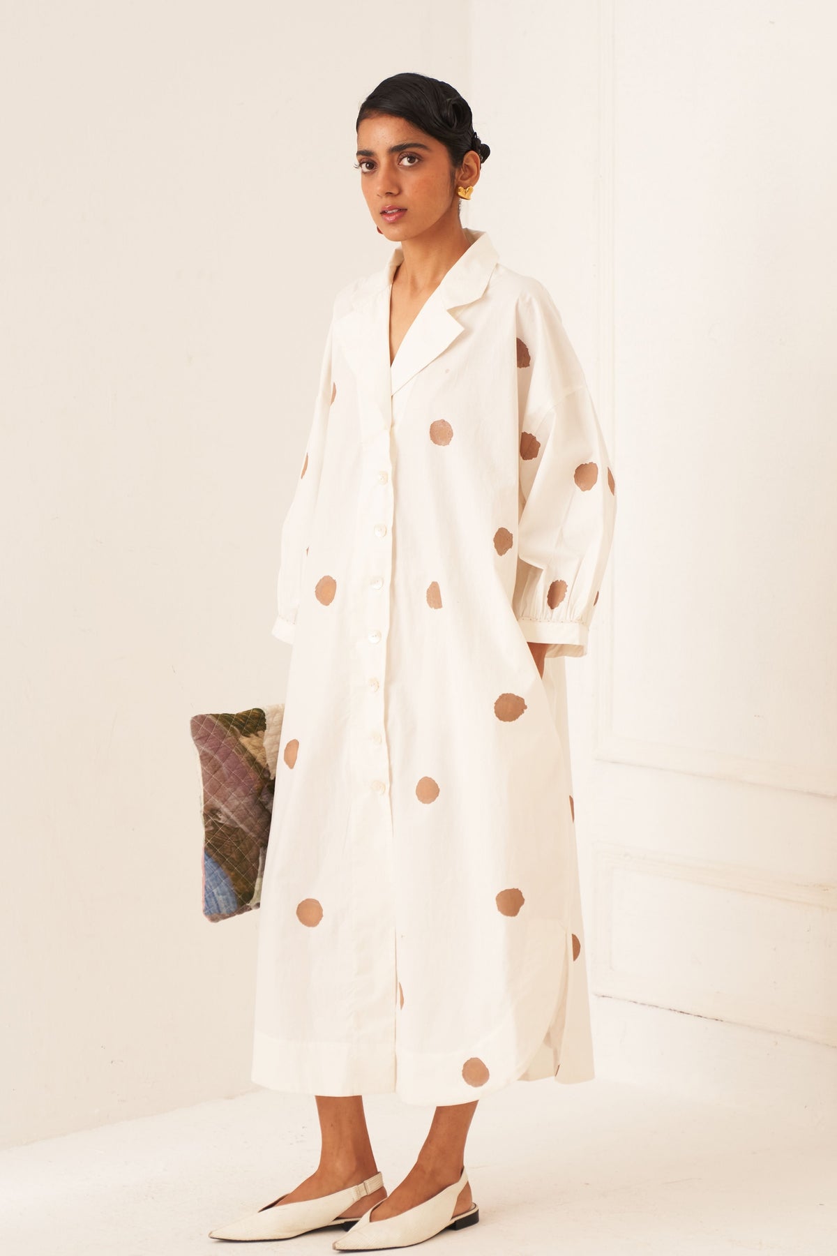 Latte Polka Dress