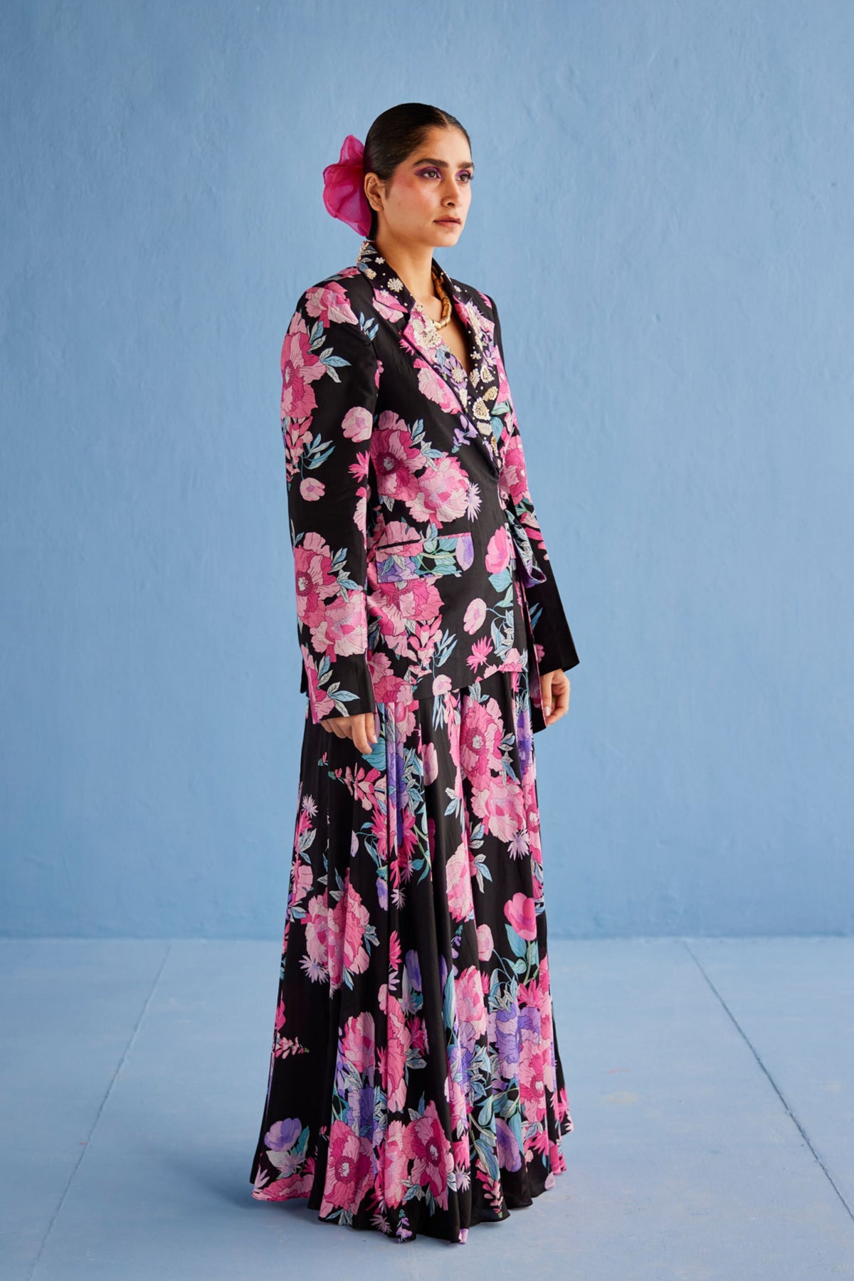 Black Blazer With Sharara
