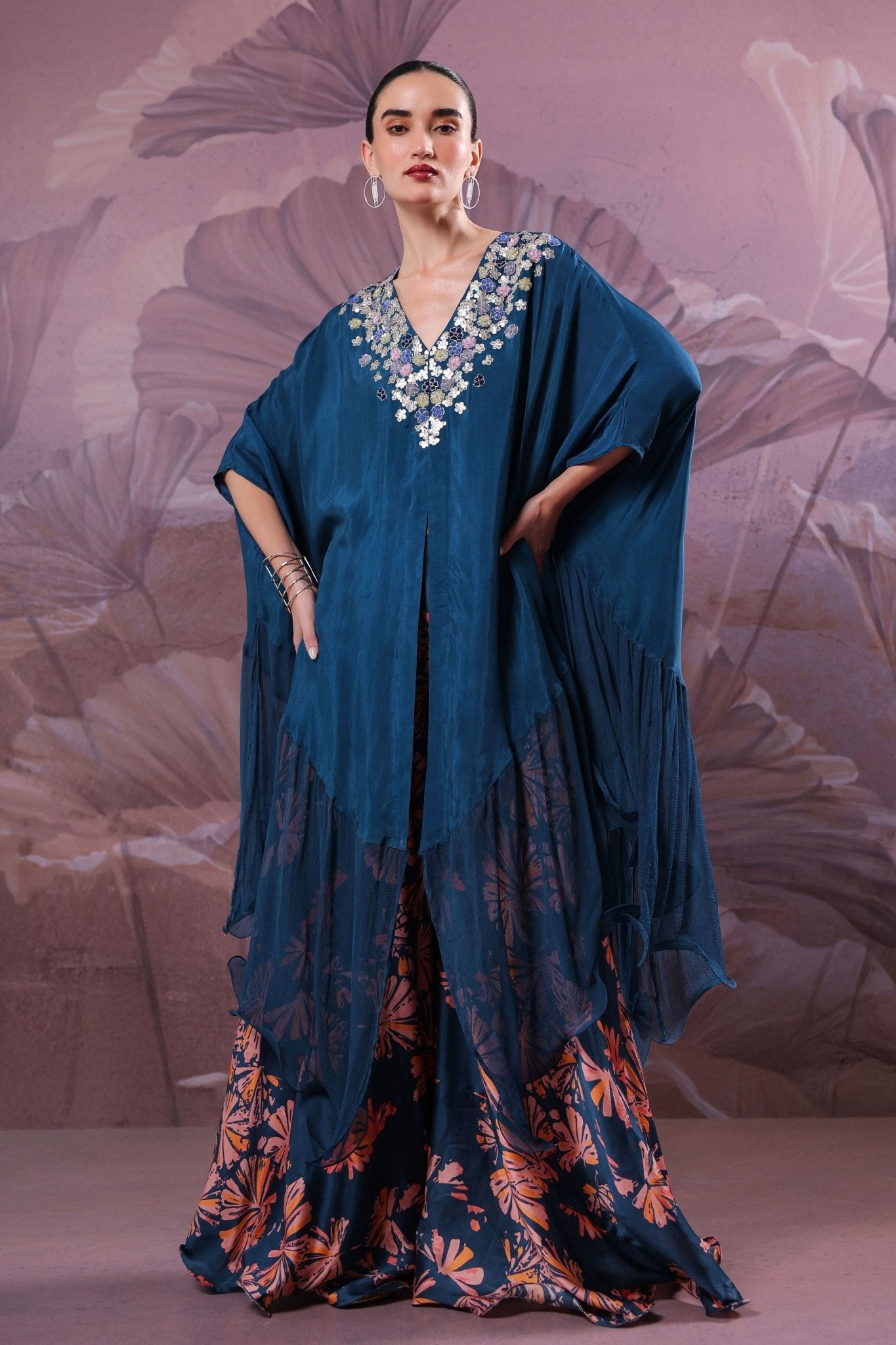 Prussian Chakraborty Kaftan Set - Pallavi Jaipur - Elahe