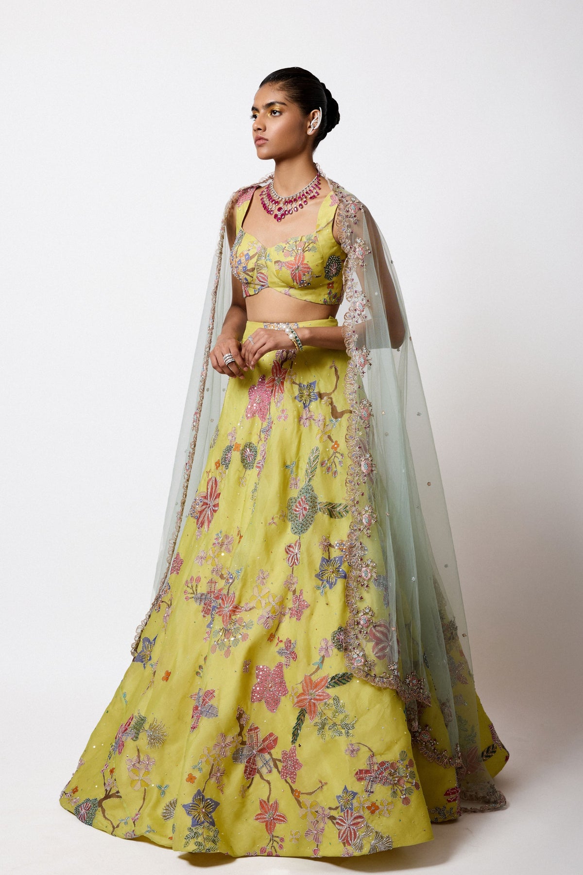 Orelia Organza Lehenga Set