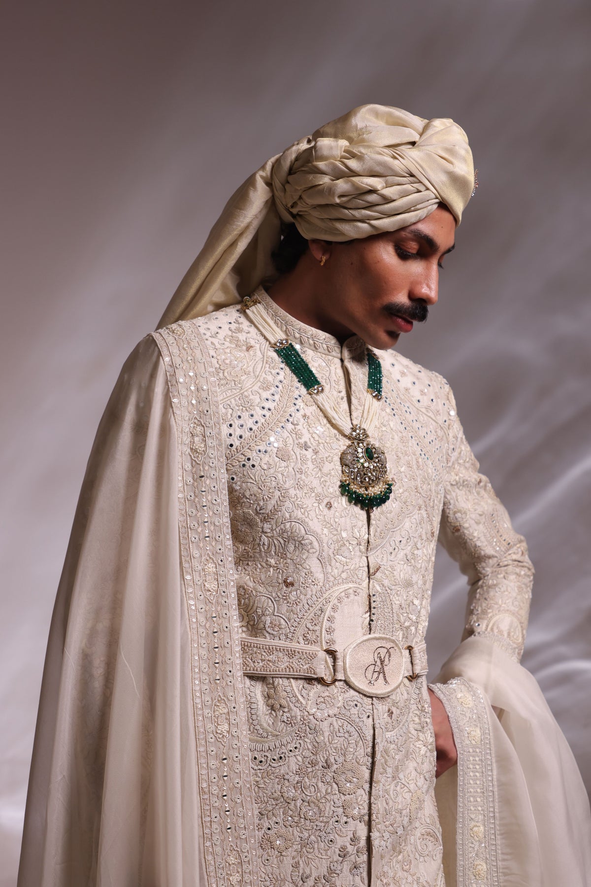 Ivory Worli Sherwani Set
