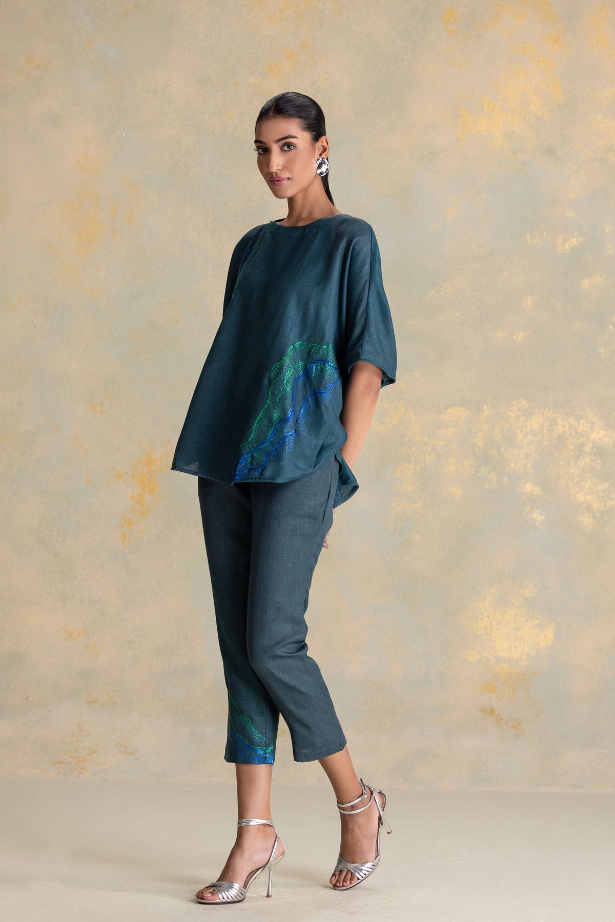 Peacock Veil Top