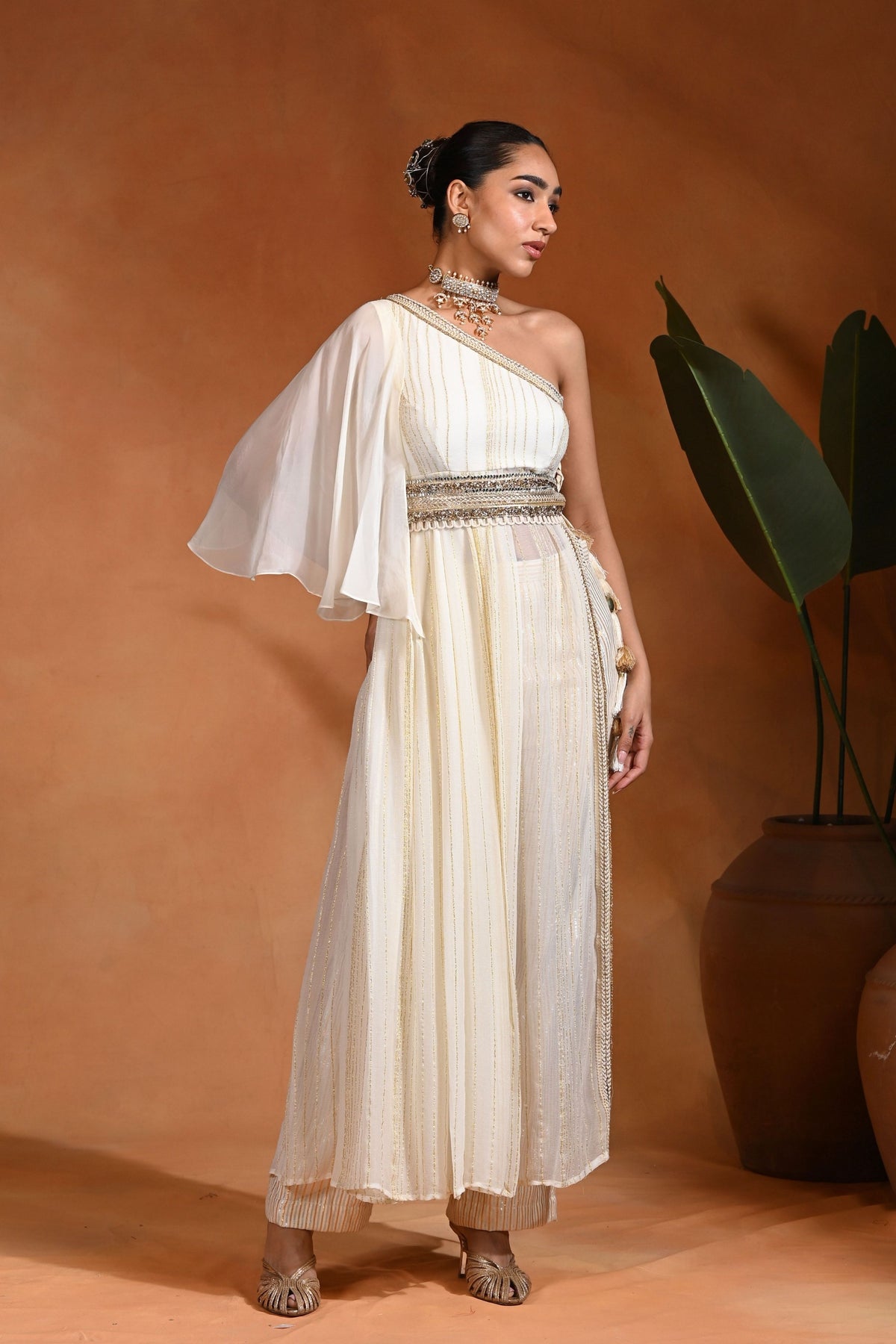 Moonlite Tunic Ivory Gold Set
