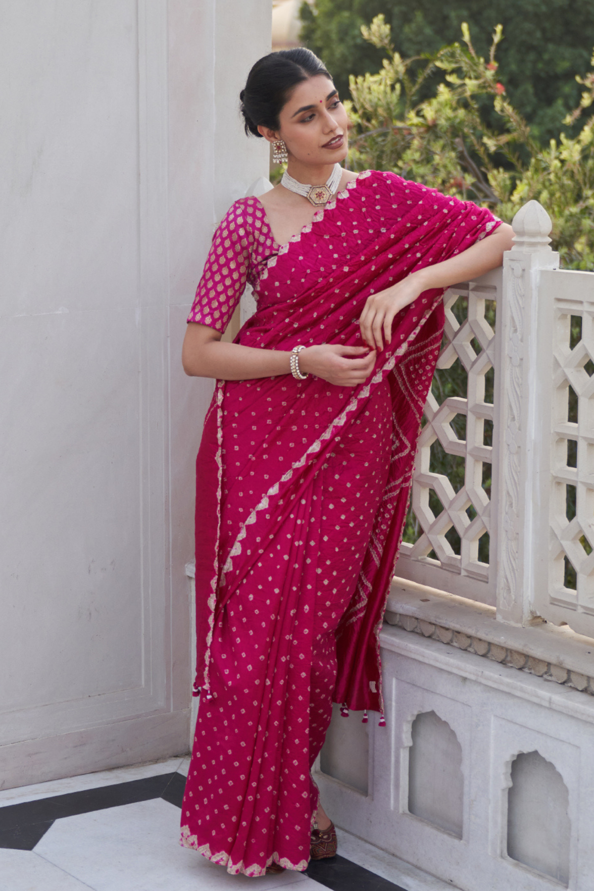 Nandini Magenta Saree
