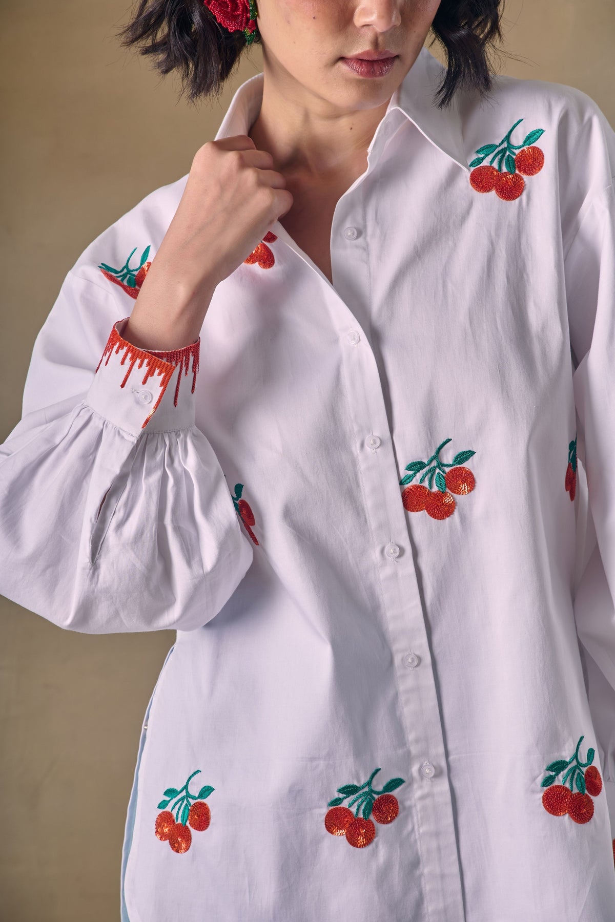 Citrus Blanc Embroidered Shirt