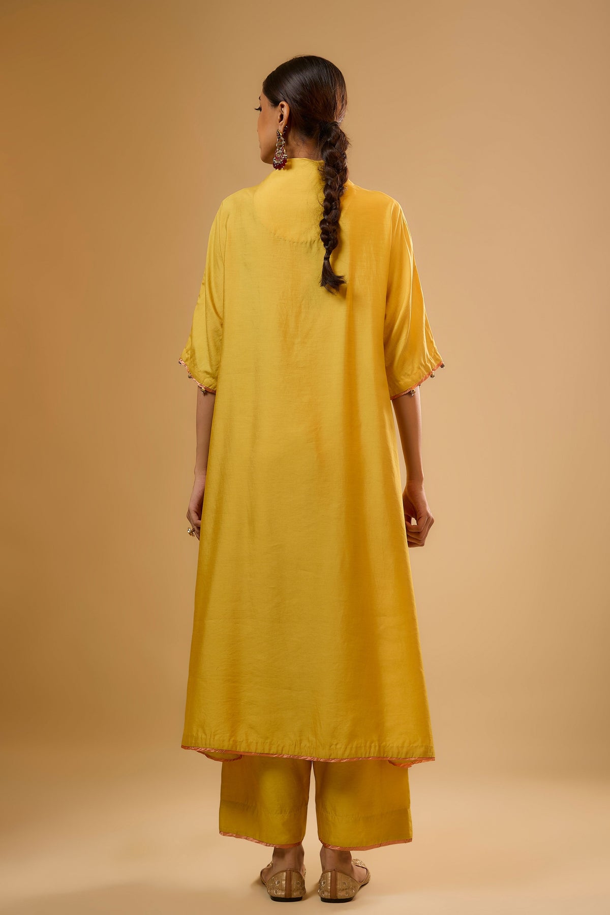 Dori Yoke Yellow Kurta Set