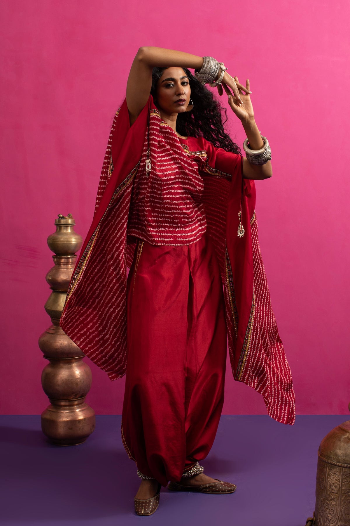 Mangalya Asymmetrical Cape Set
