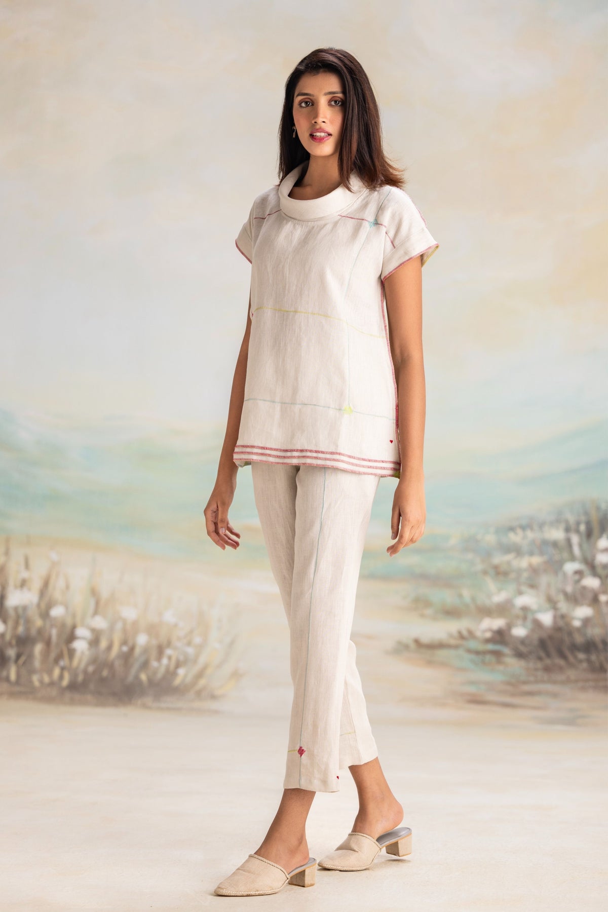 Over Lock Dove Co-ord Set