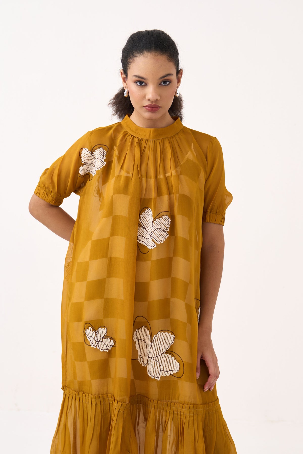 Floral Reversable Applique Dress