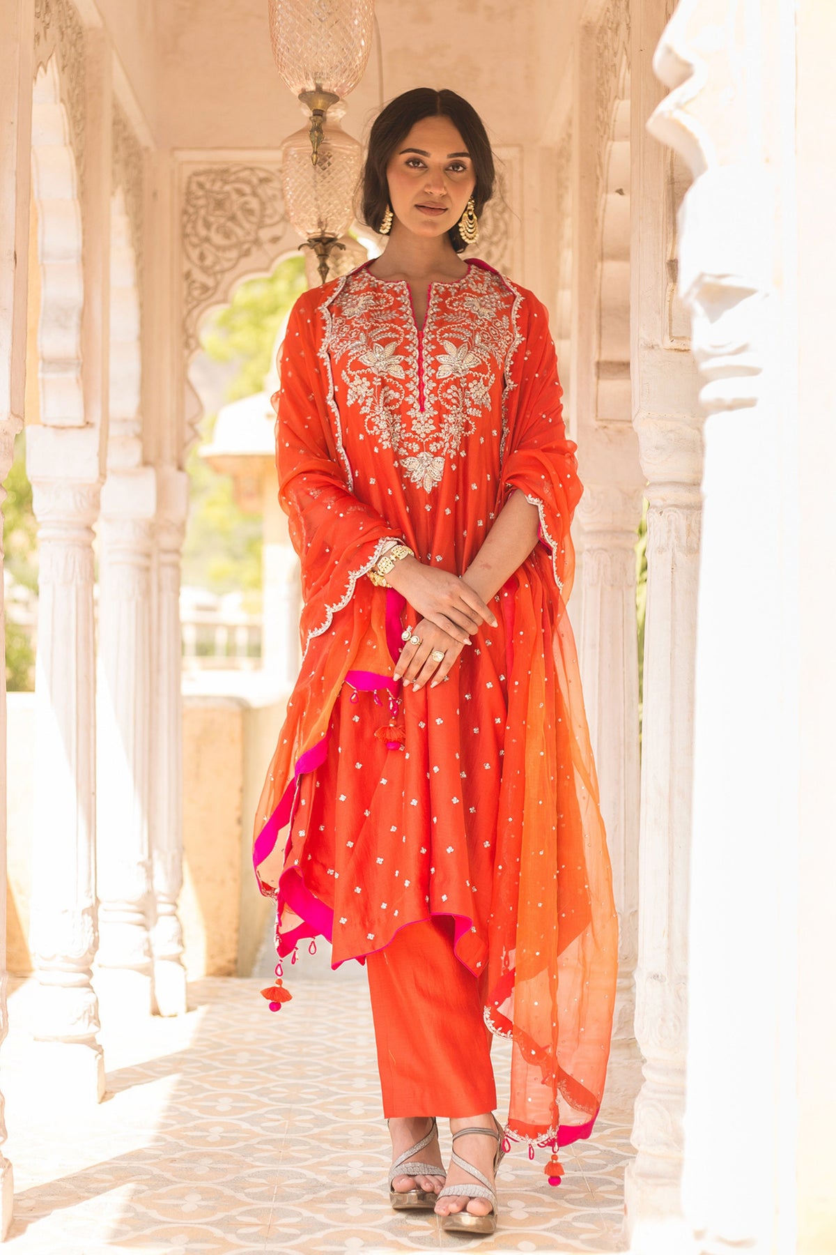 Orange Kurta Set