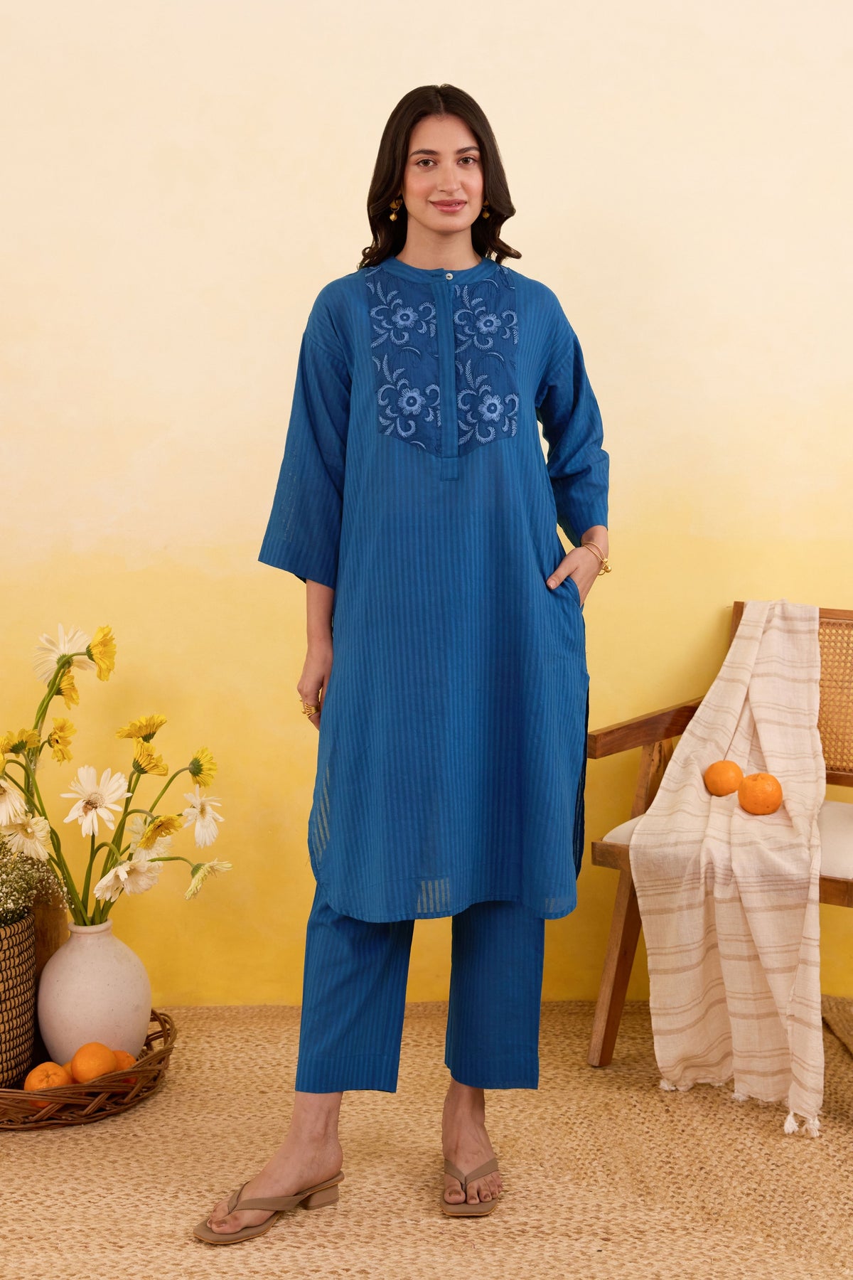 Blueberry Bloom Tunic Set