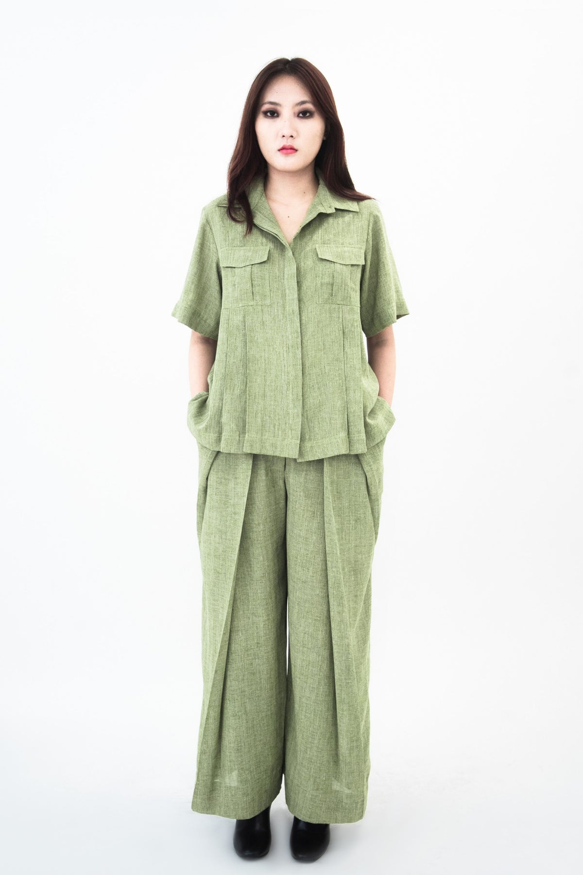 Iris Pleated Sand Pants