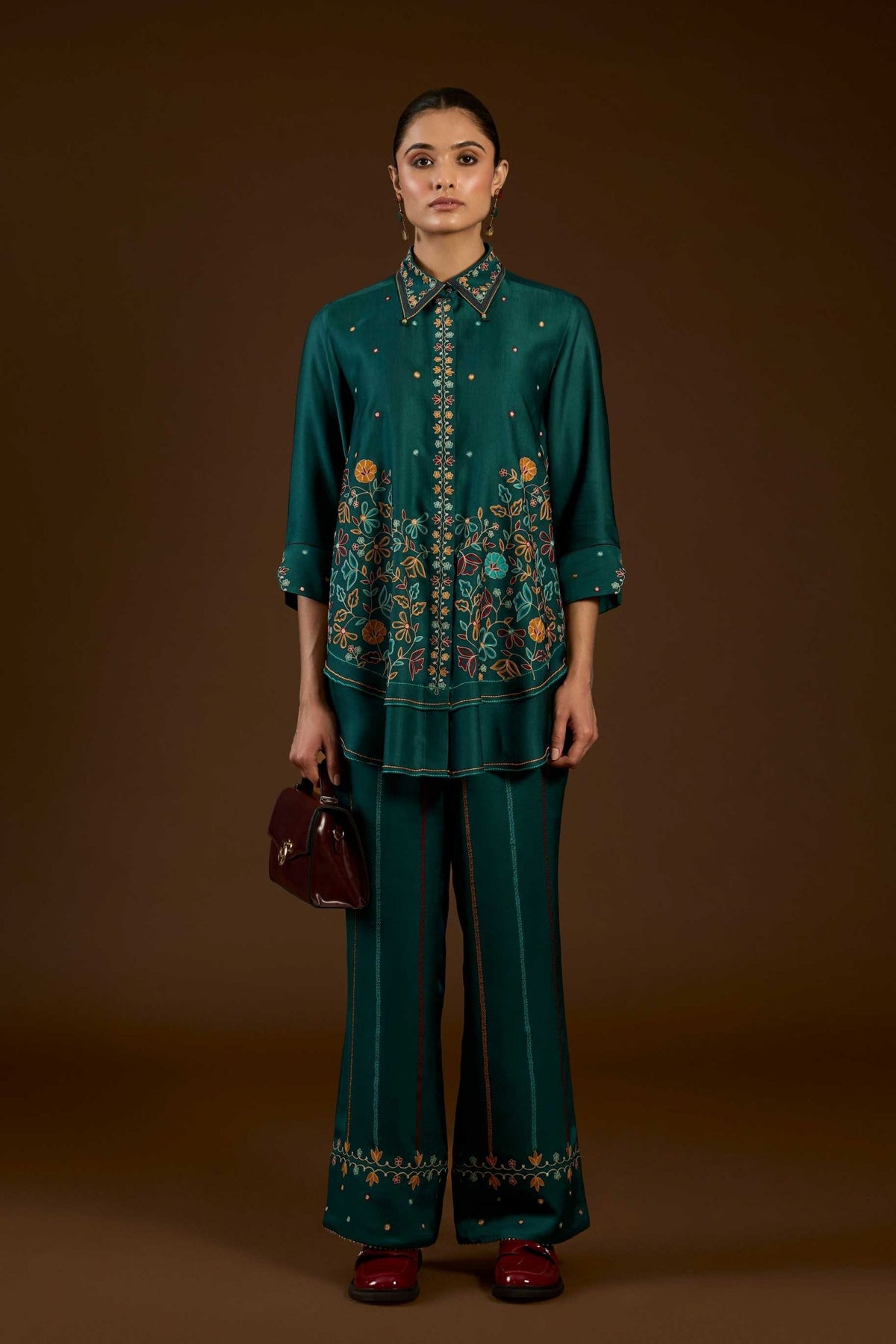 Teal Aari Co-ord Set
