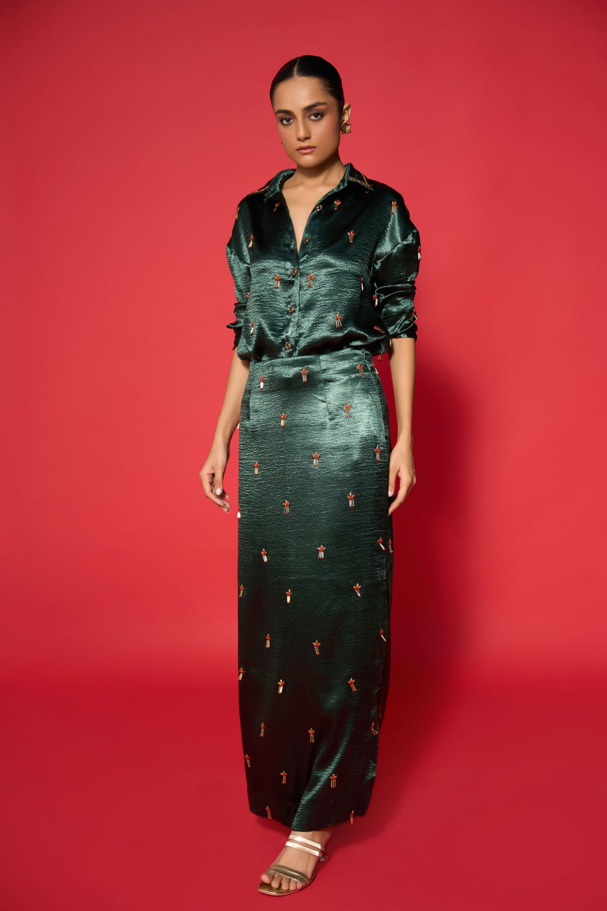 Elka Embroidered Shirt with Prina Skirt