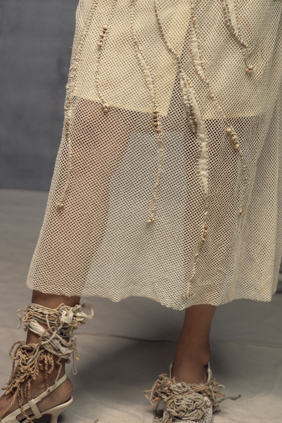Ivory Mesh  Skirt
