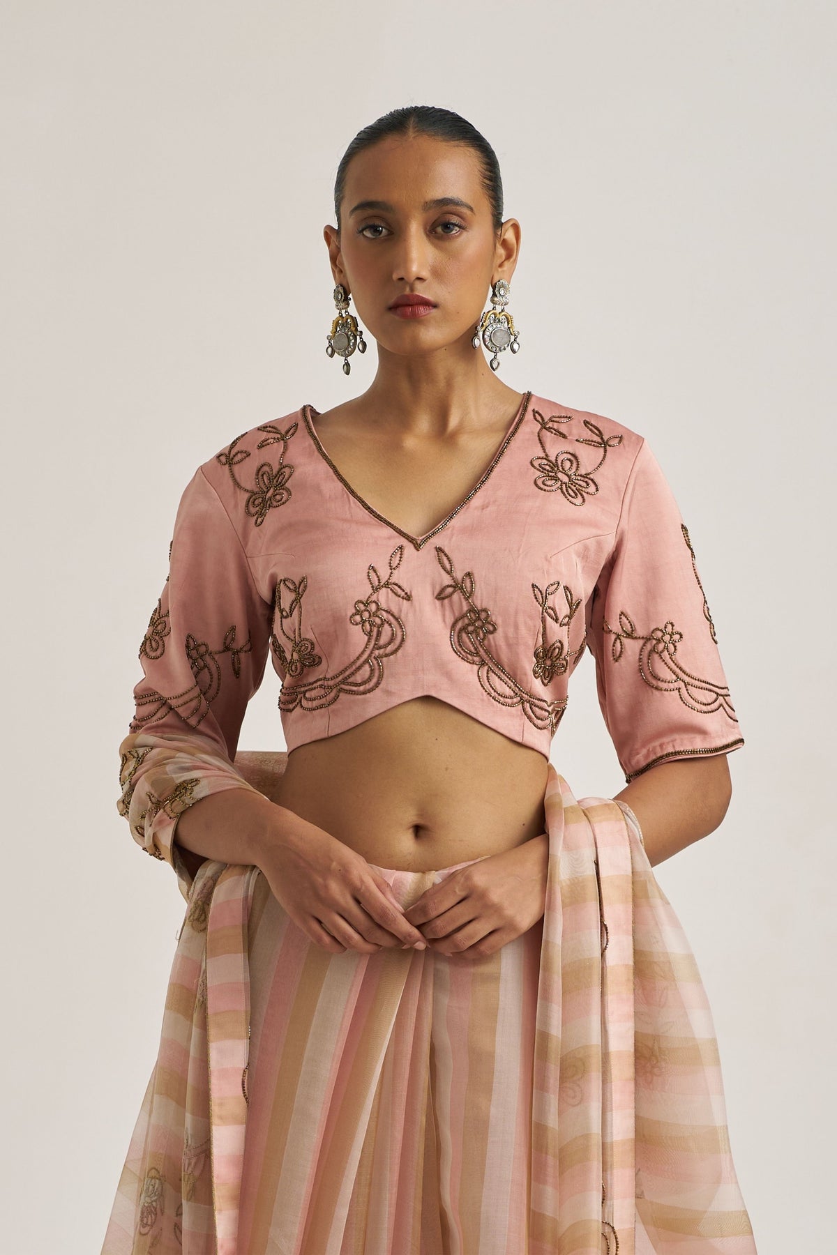 Yamini Beige Saree